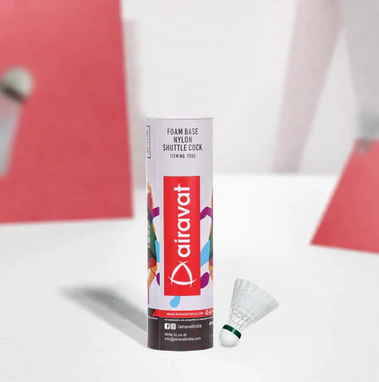 Airavat Foam-Based Badminton Nylon Shuttlecock, vibrant, beginner-friendly design