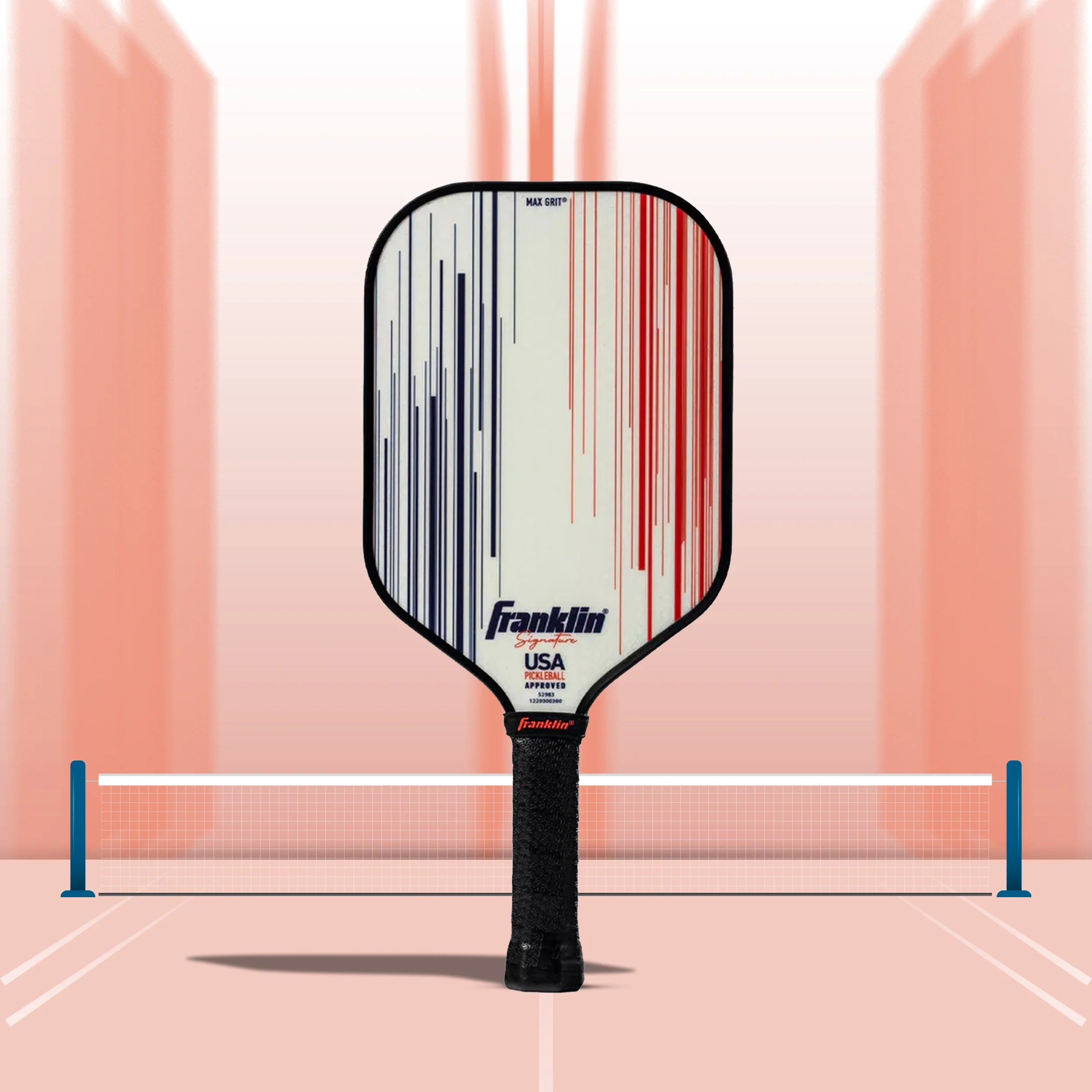 A selection of Franklin pickleball paddles showcasing different colors and styles.