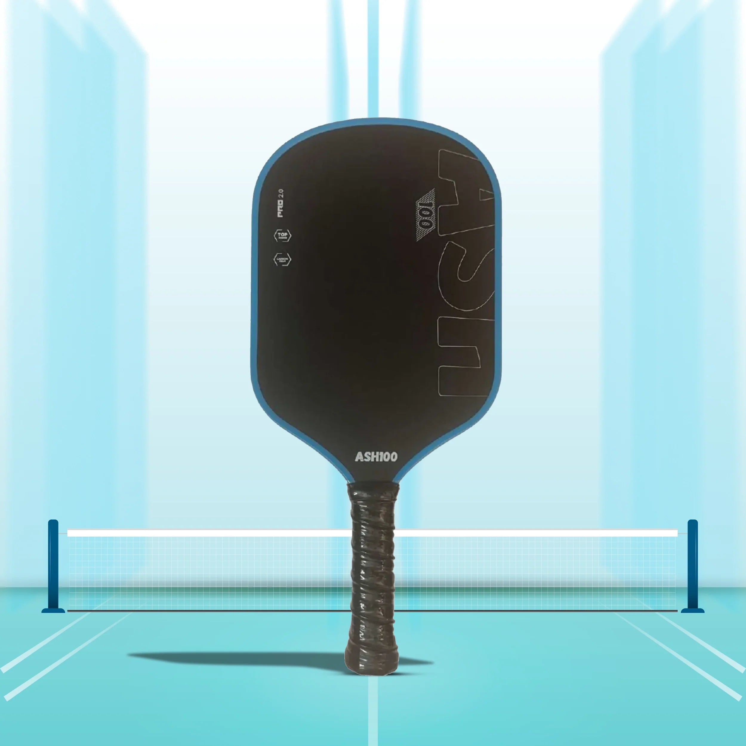 Ash 100 Carbon Fibre Pickleball Paddle on clean white background