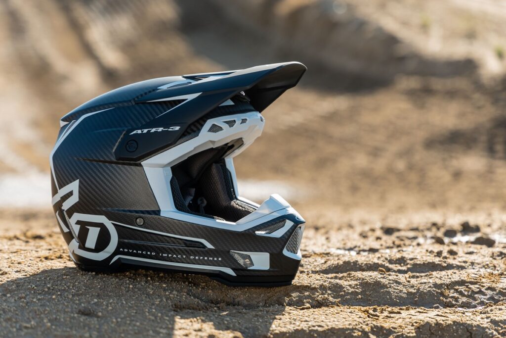 6D ATR-1 Helmet by FXR Racing USA; sleek, innovative, revolutionizes safety.