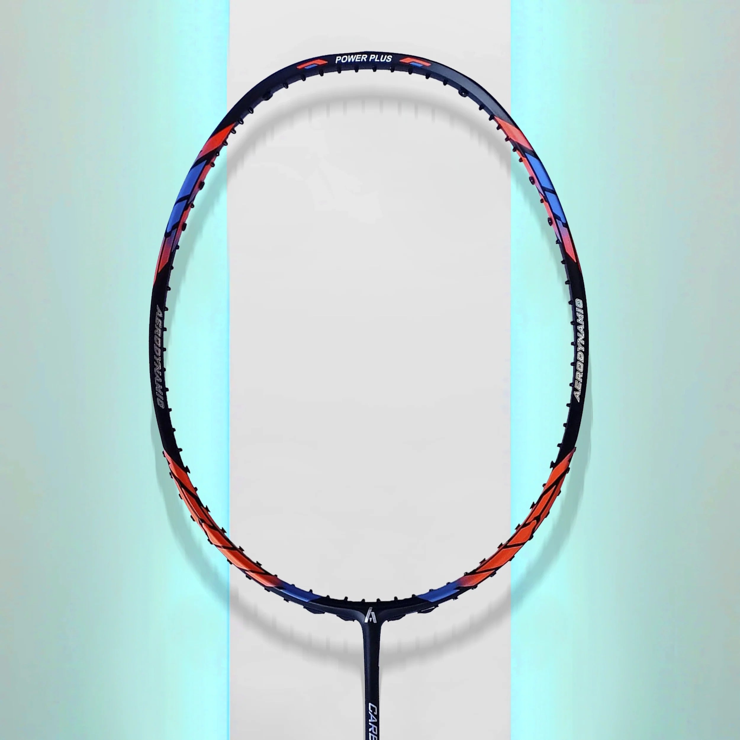 Excited badminton enthusiast showcasing the Ashaway CARBON PRO 8000 Lite Badminton Racket