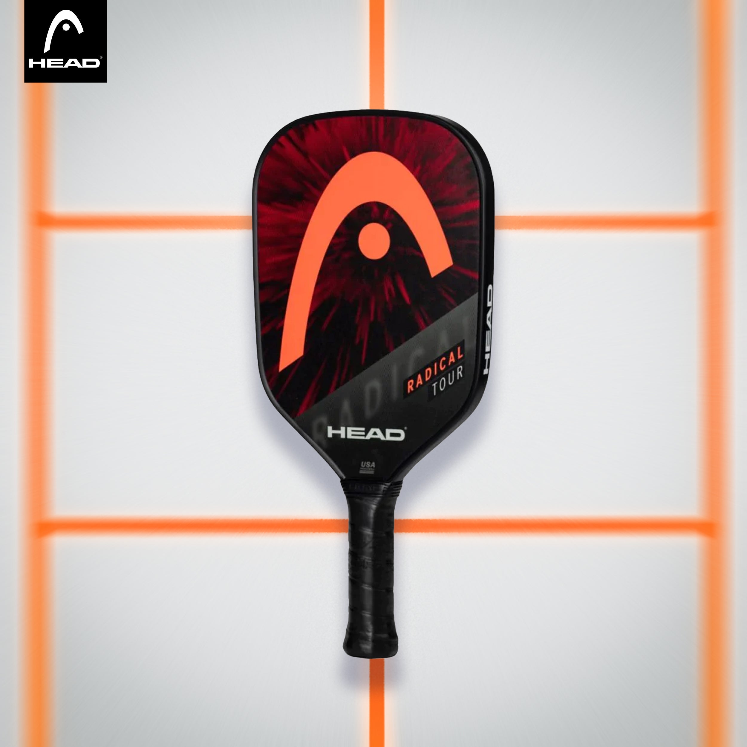 A lively pickleball game showcasing various paddles and players in action.