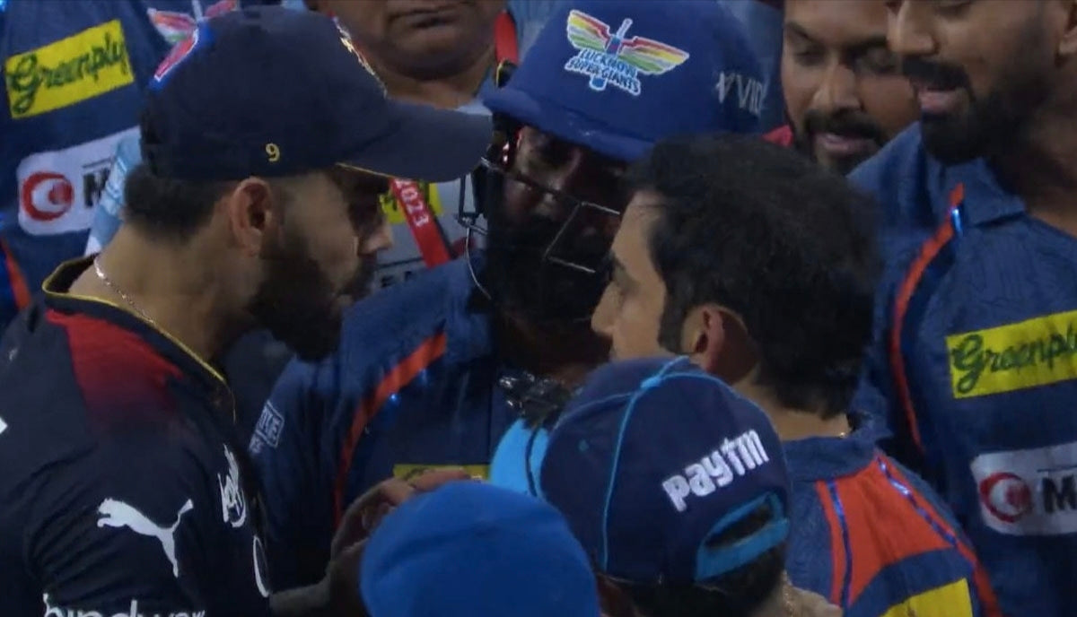 Virat Kohli playing cricket in a stadium