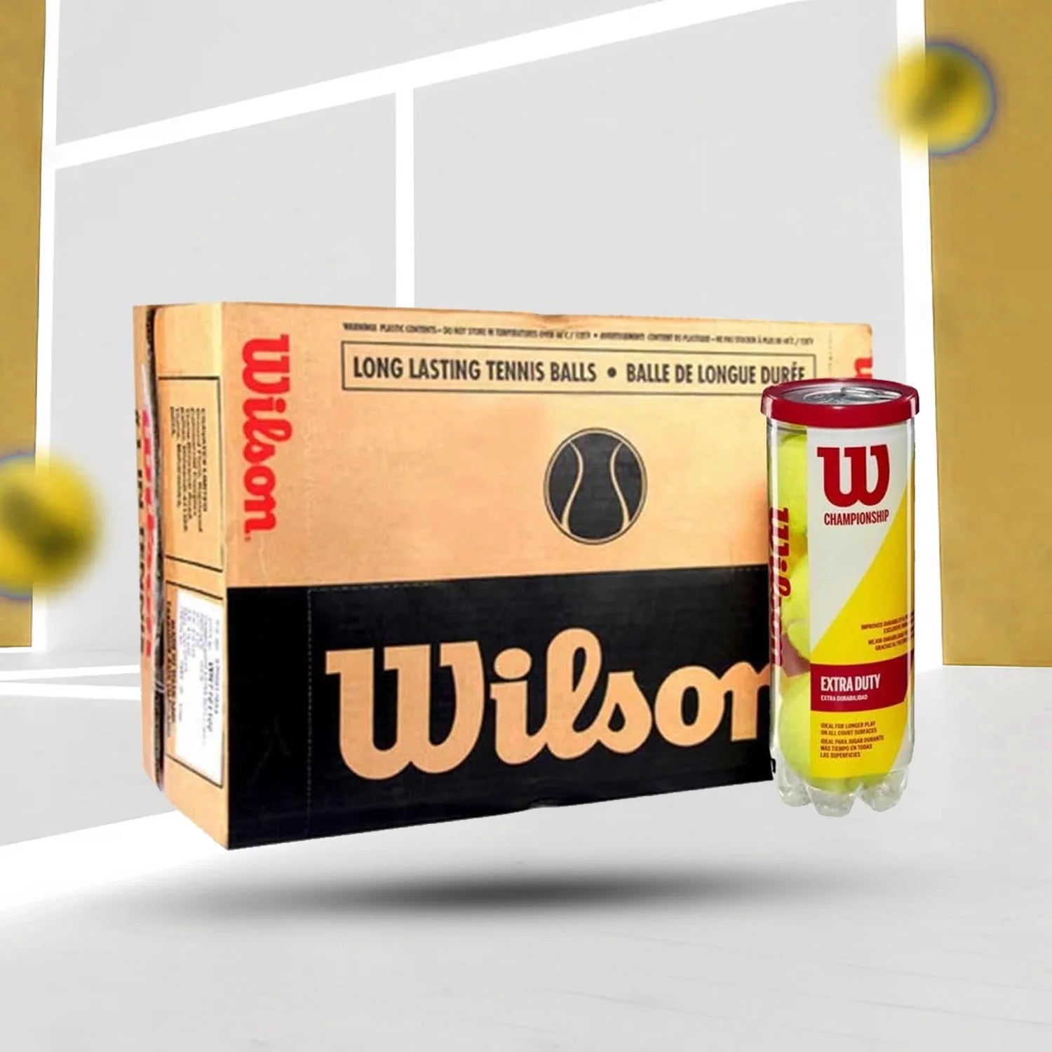Wilson Championship Tennis Ball Carton for enhanced tennis performance