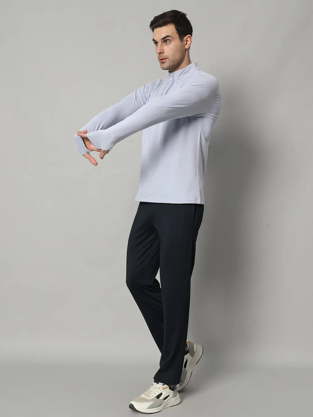 Men's Nomadic Full Sleeves T Shirt - Lavender Reccy