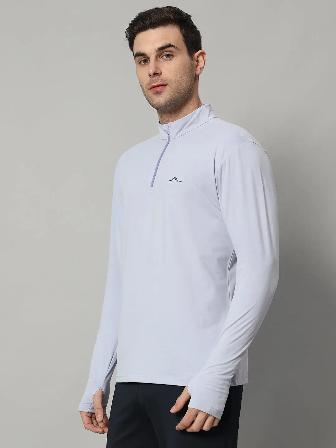 Men's Nomadic Full Sleeves T Shirt - Lavender Reccy