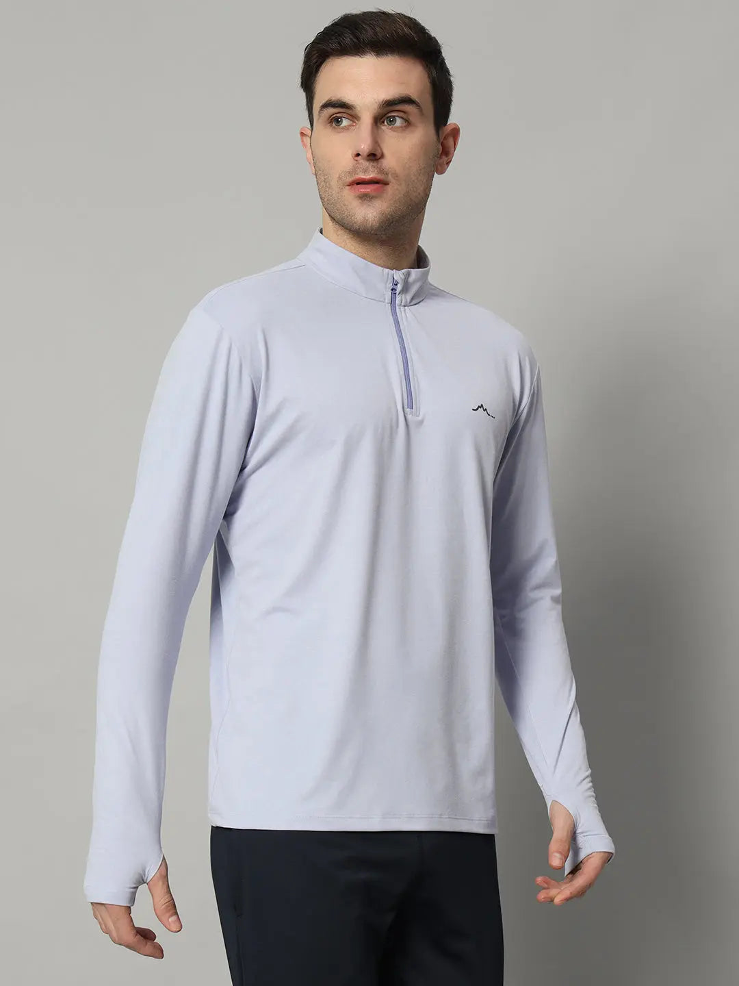 Men's Nomadic Full Sleeves T Shirt - Lavender Reccy
