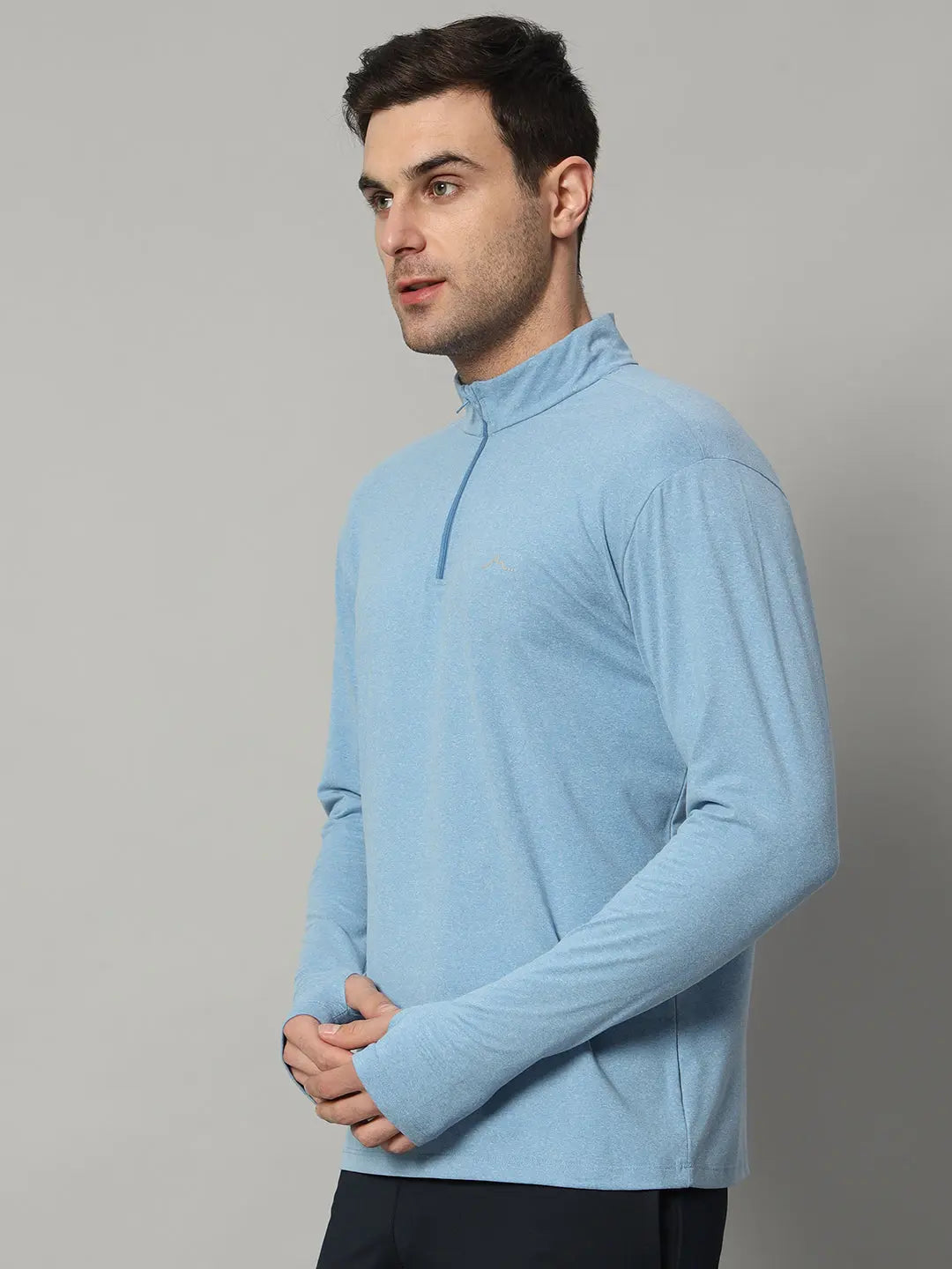 Men's Nomadic Full Sleeves T Shirt - Lichen Blue Reccy
