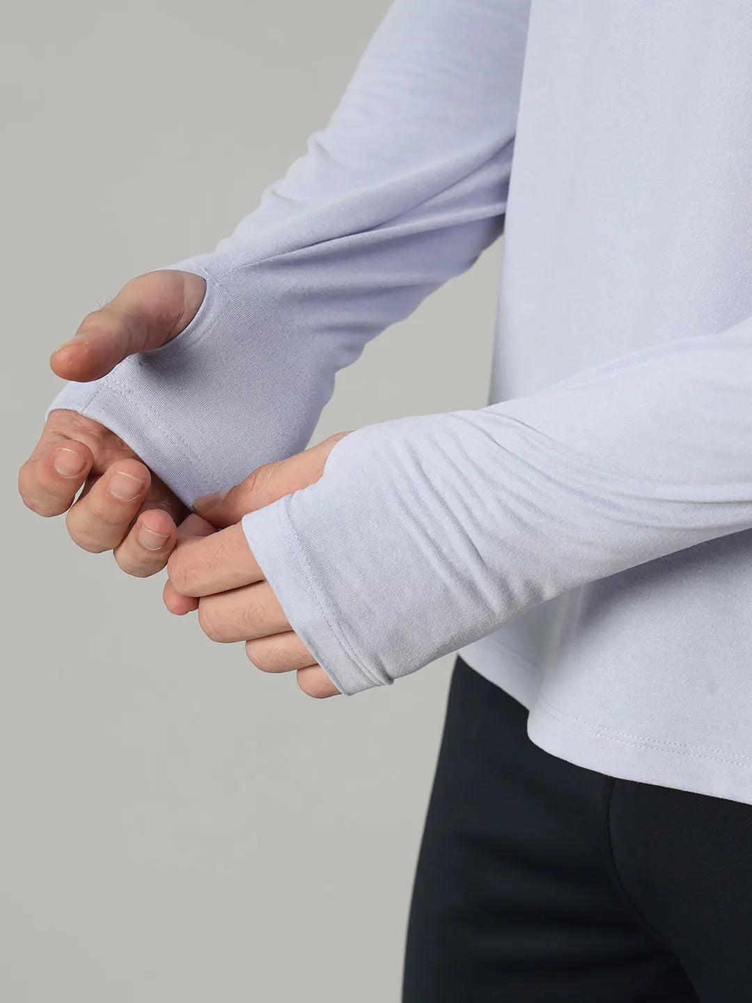 Men's Nomadic Full Sleeves T Shirt - Lavender Reccy