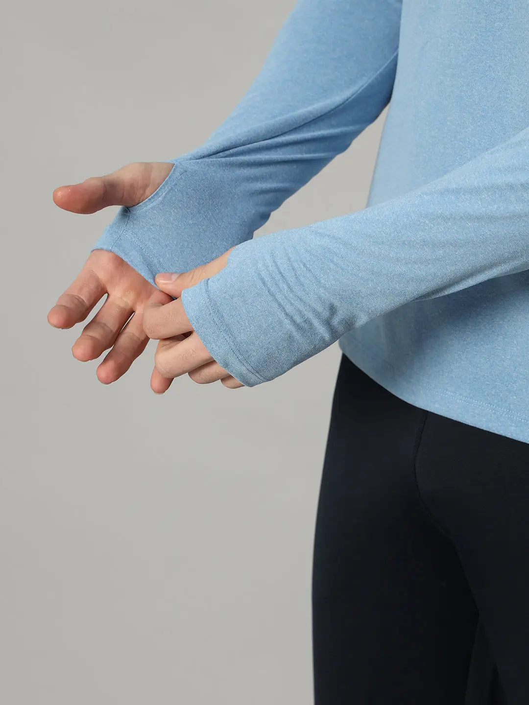 Men's Nomadic Full Sleeves T Shirt - Lichen Blue Reccy