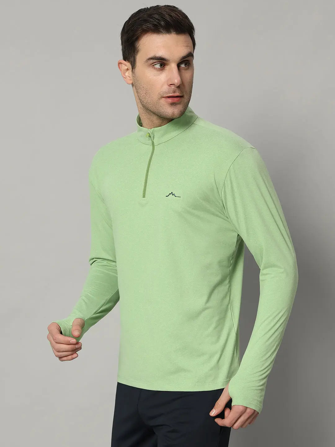 Men's Nomadic Full Sleeves T Shirt - Green Tea Reccy