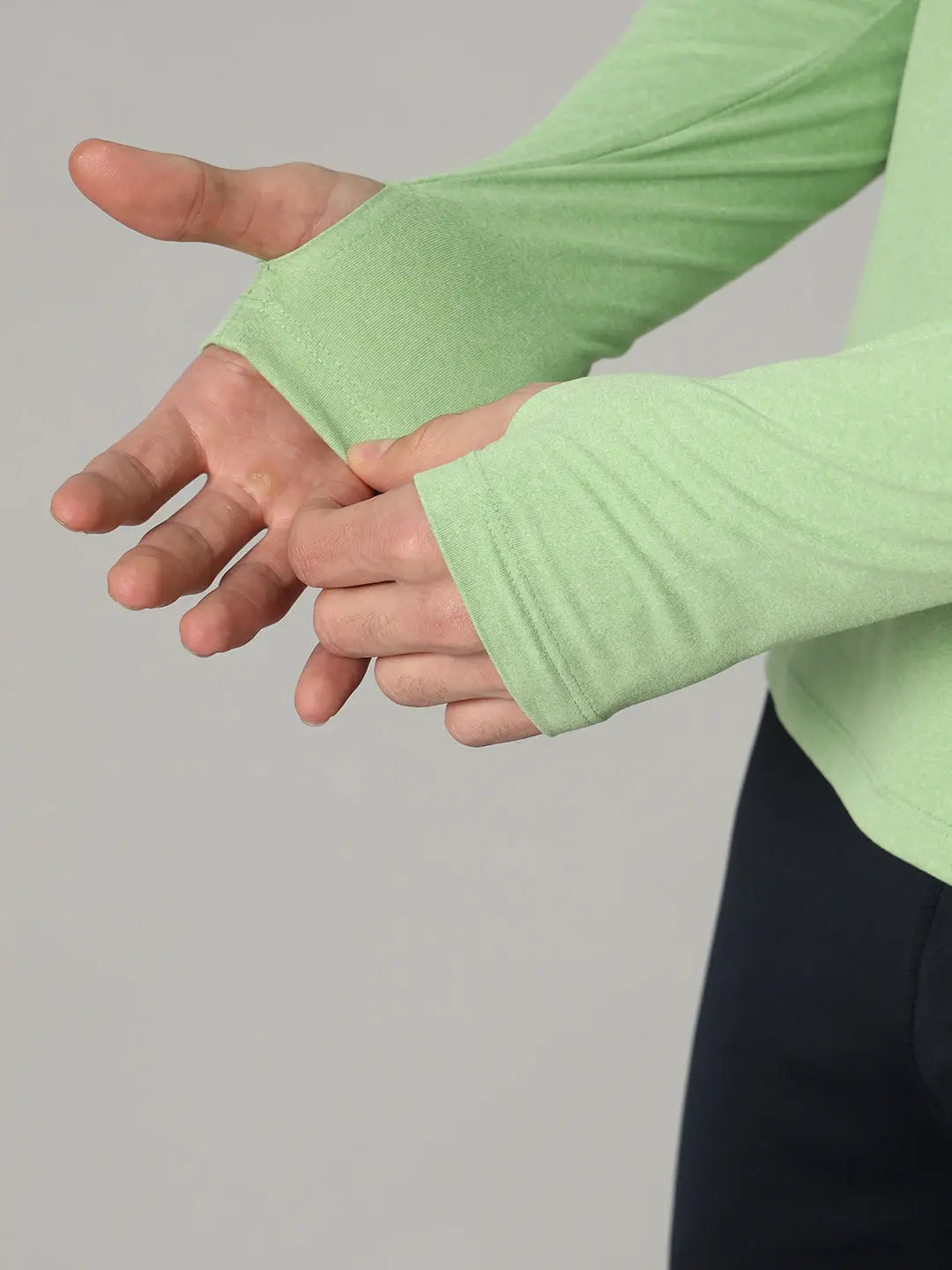 Men's Nomadic Full Sleeves T Shirt - Green Tea Reccy
