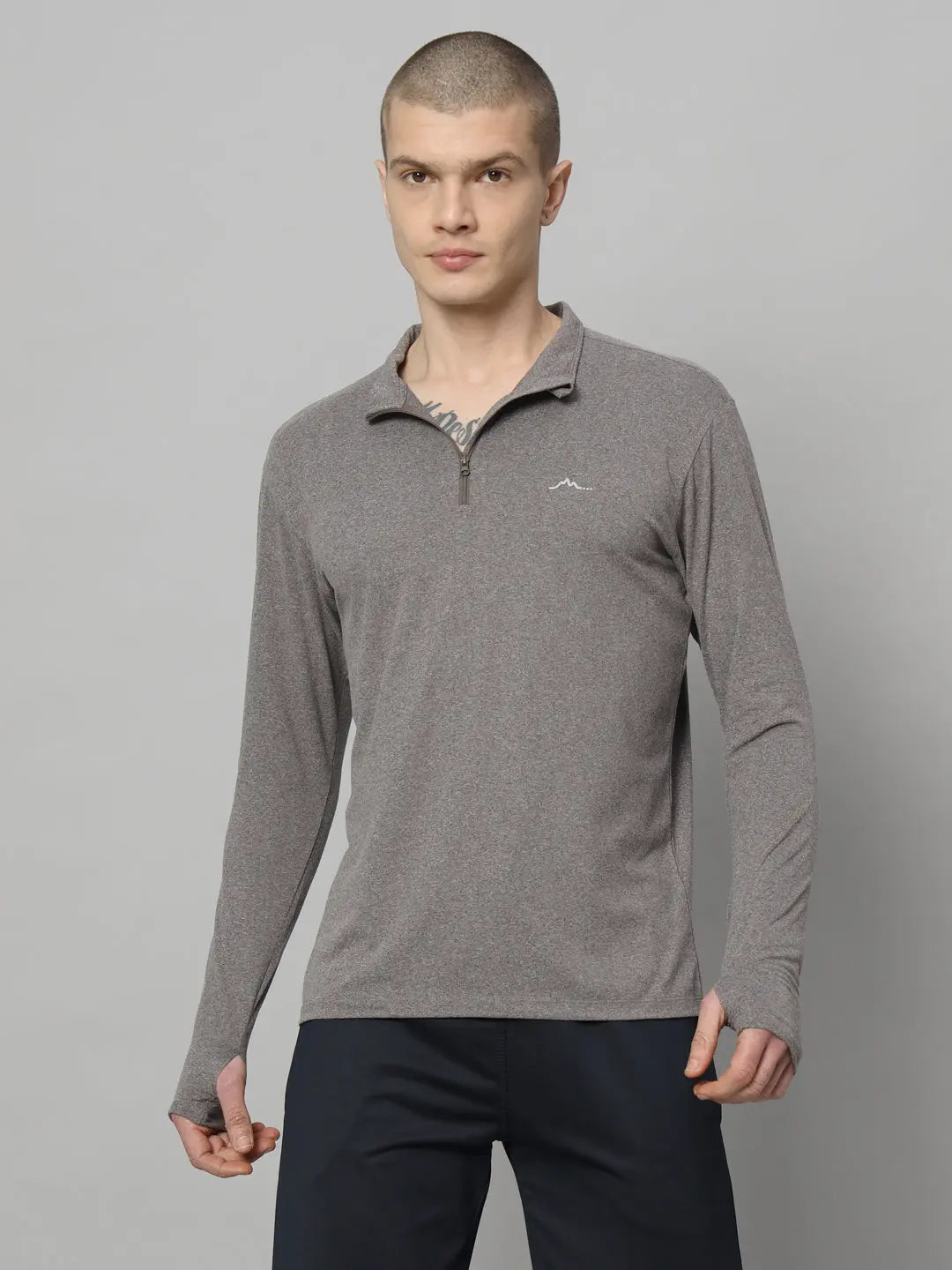 Men's Nomadic Full Sleeves T Shirt - Pebble Reccy