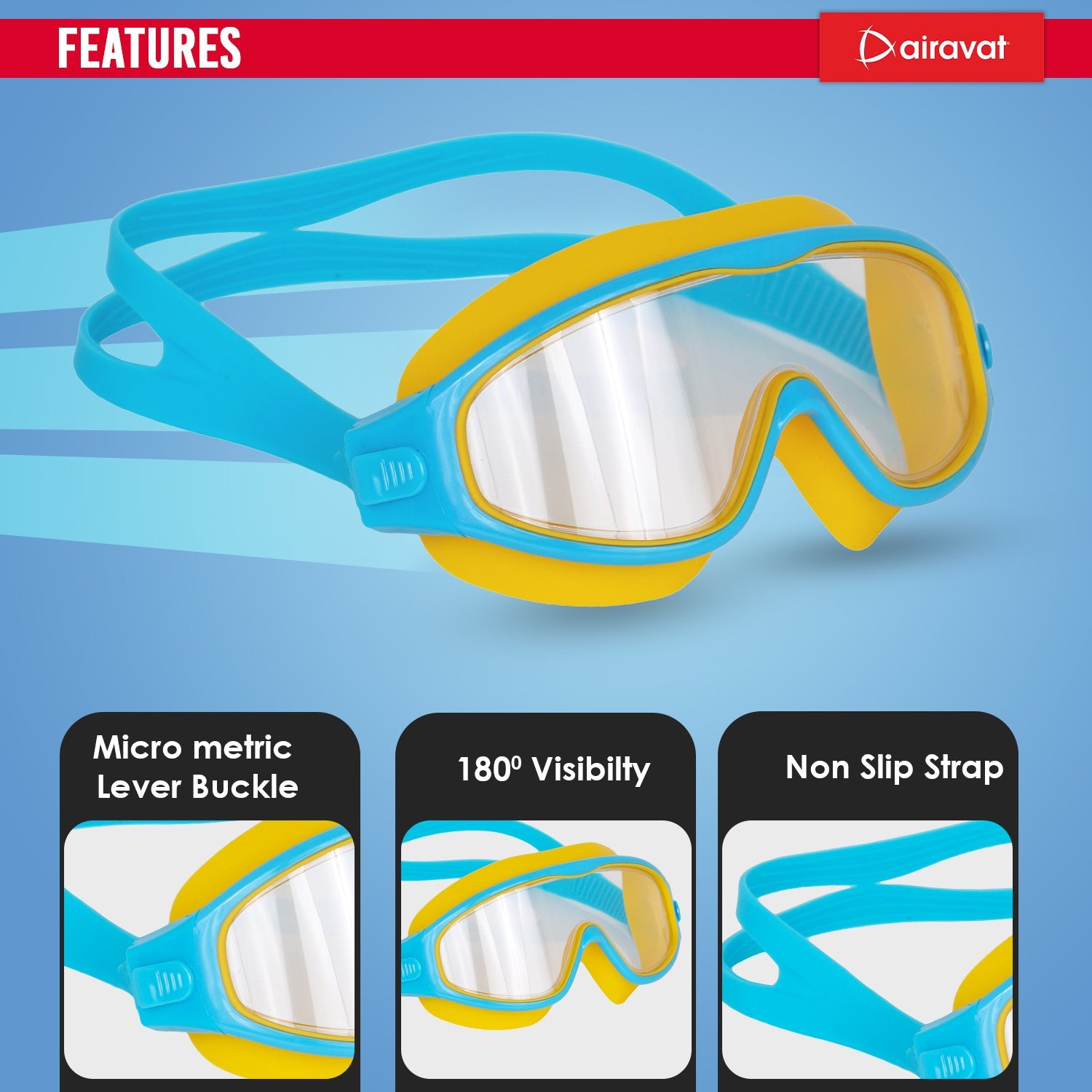 Airavat Macho Junior 1012 Swimming Goggles
