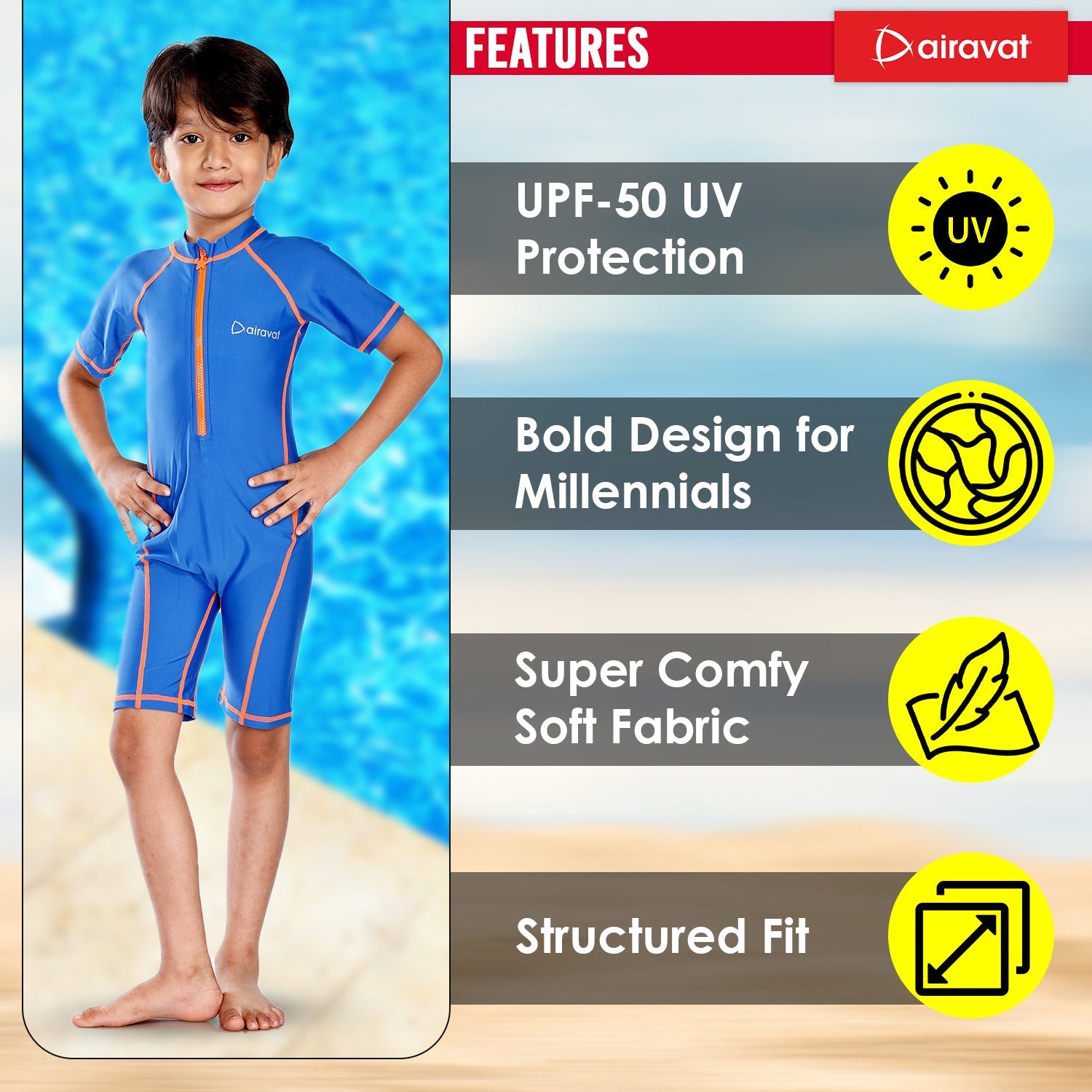 Airavat Aquaflex 1506 Half Body Swim Suit