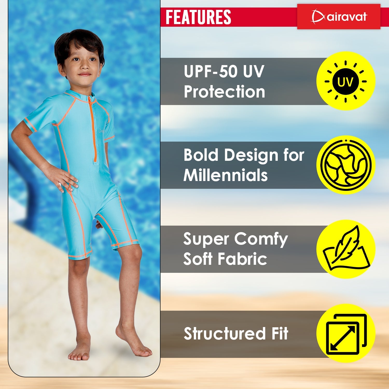 Airavat Aquaflex 1506 Half Body Swim Suit