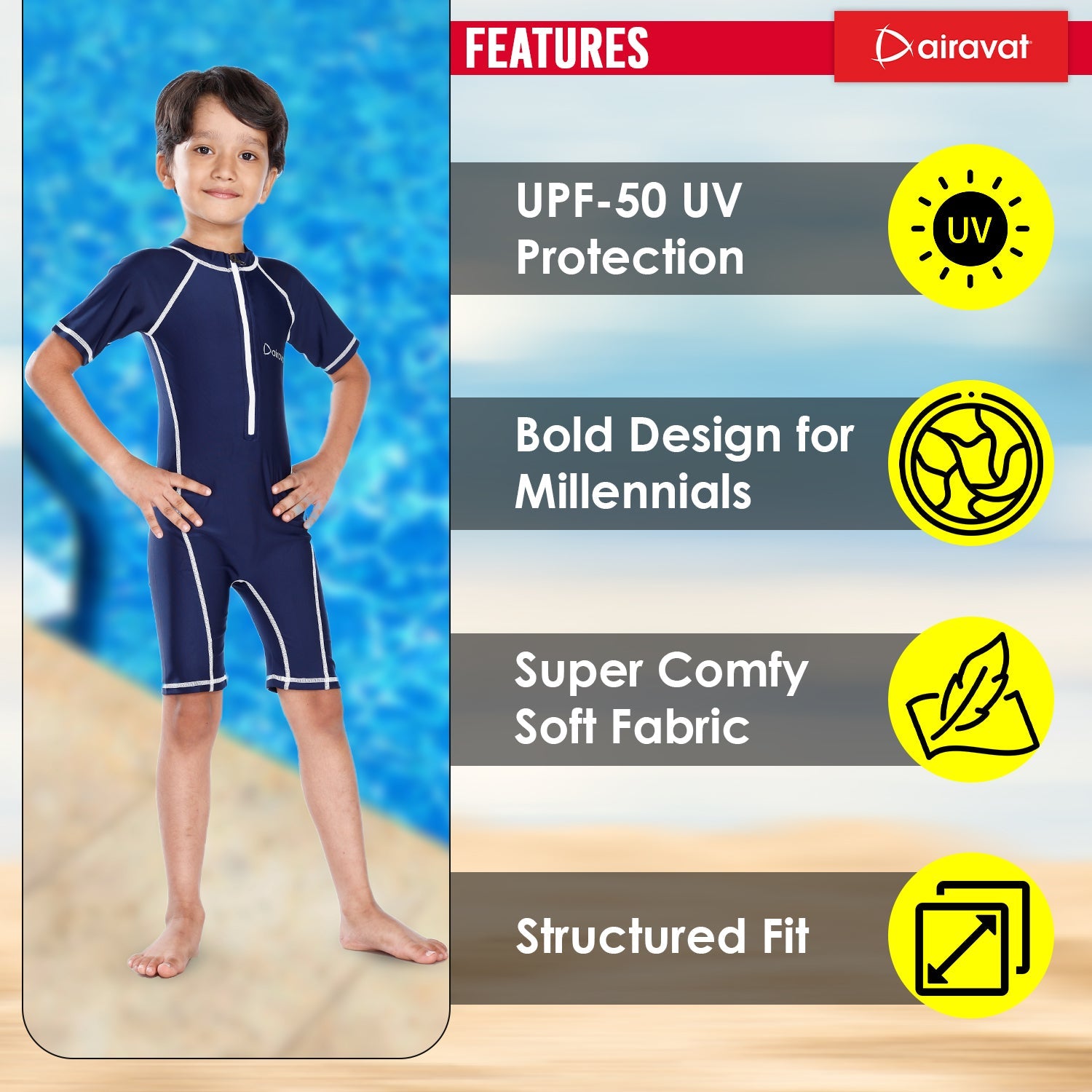Airavat Aquaflex 1506 Half Body Swim Suit