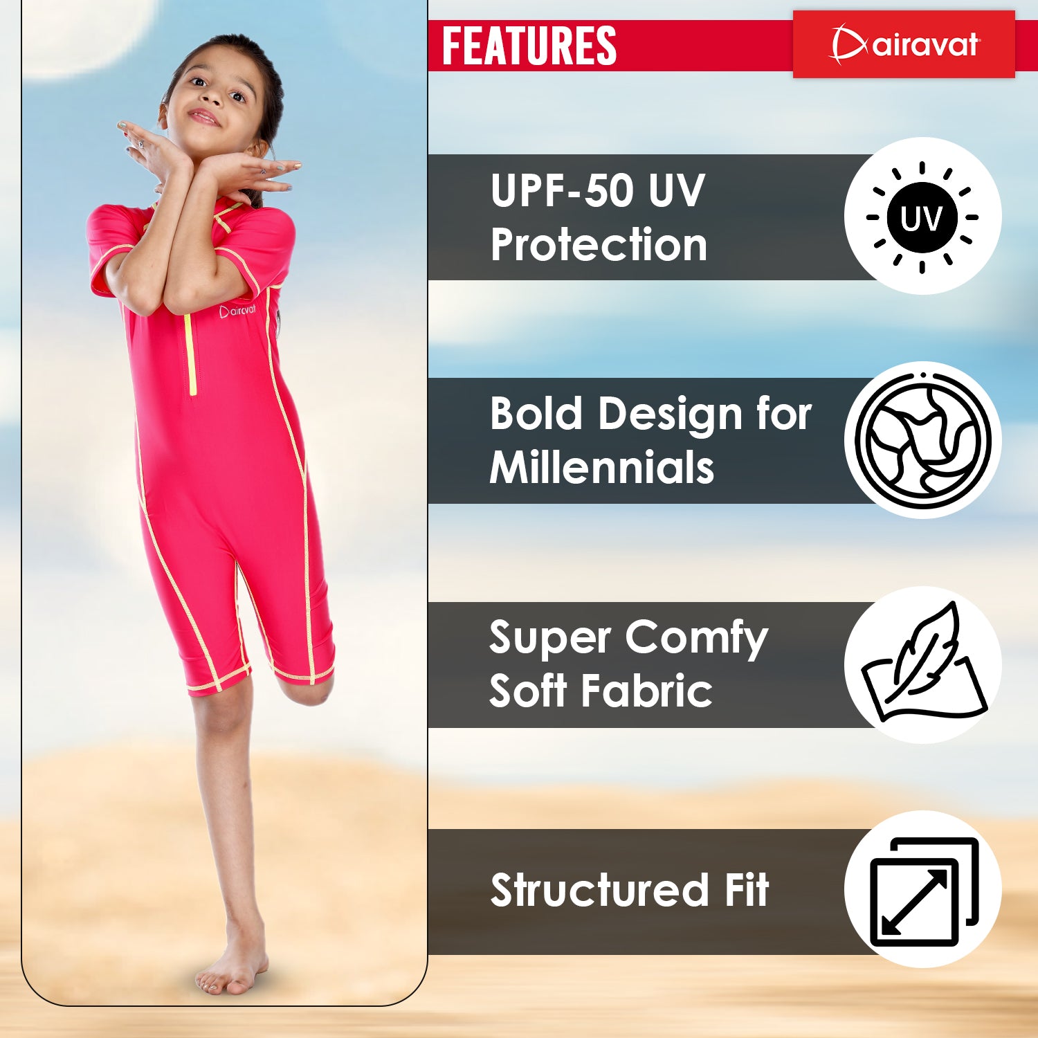 Airavat Aquaflex 1506 Half Body Swim Suit