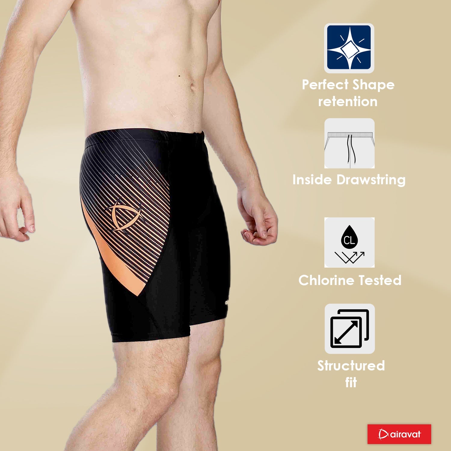 Airavat Jamme Fierce 1512 Men's Jammer Swim Wear