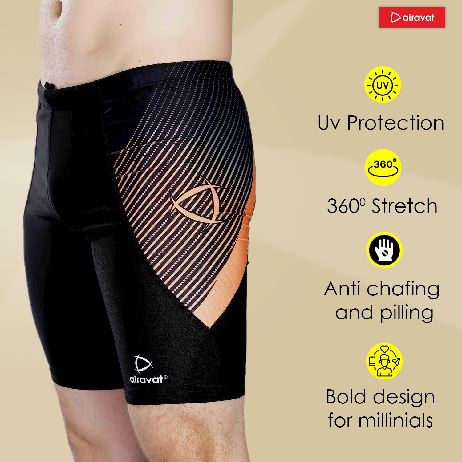 Airavat Jamme Fierce 1512 Men's Jammer Swim Wear