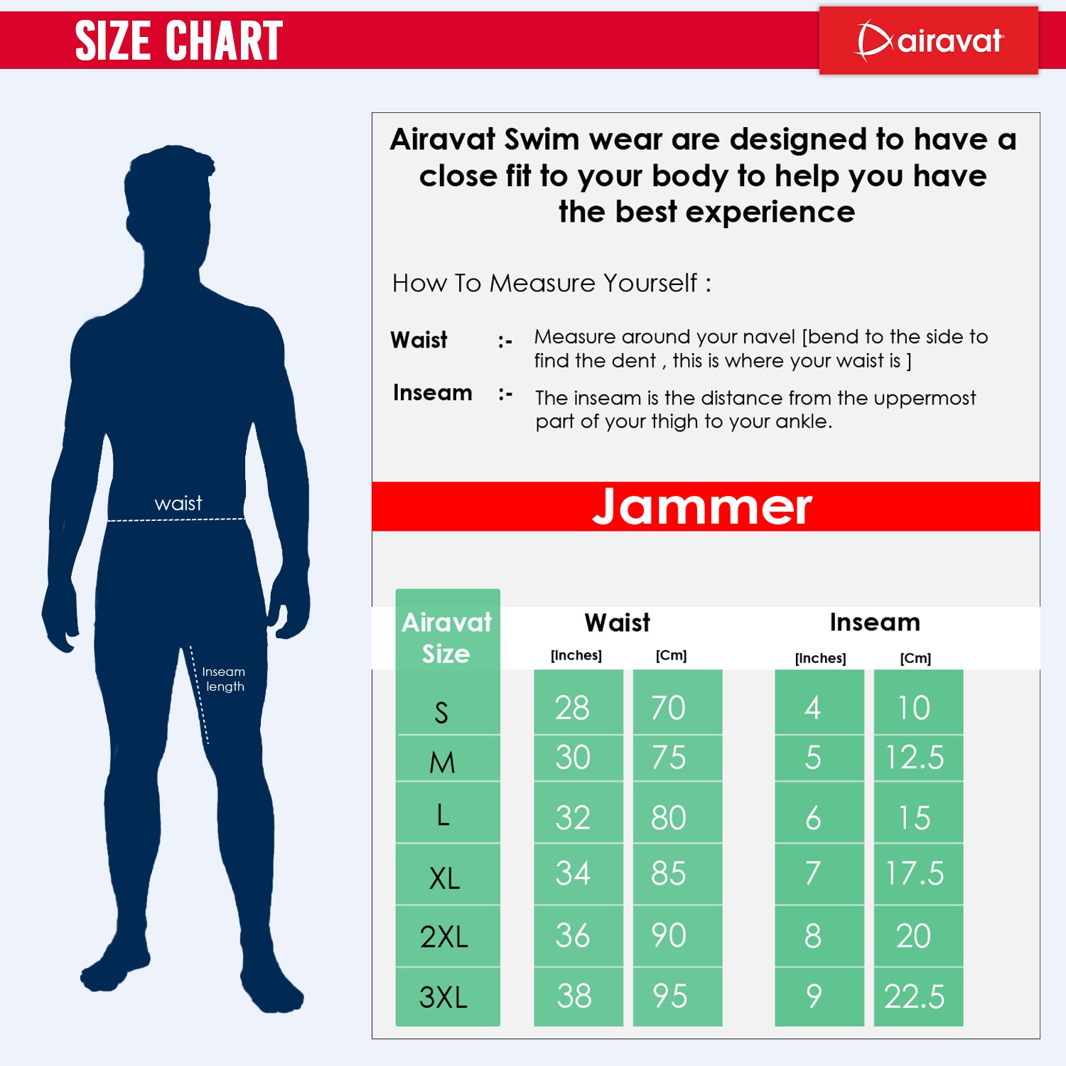 Airavat Jamme Fierce 1512 Men's Jammer Swim Wear