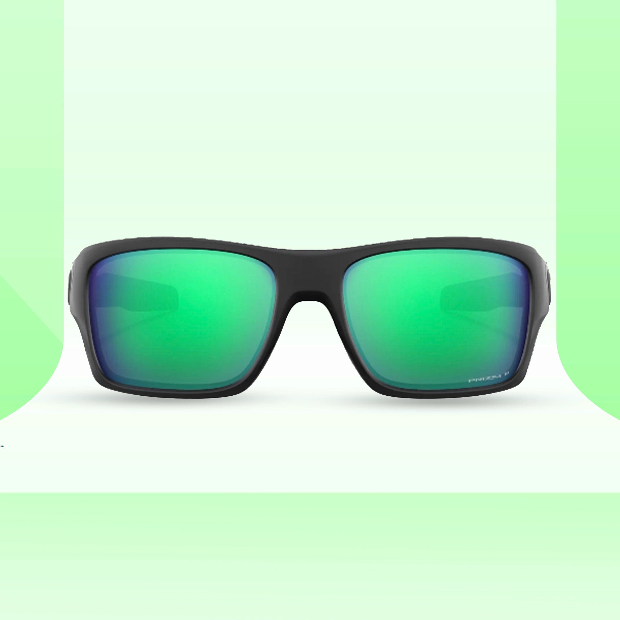 Oakley Turbine Matte Black Prizm Jade Polarized Sunglass