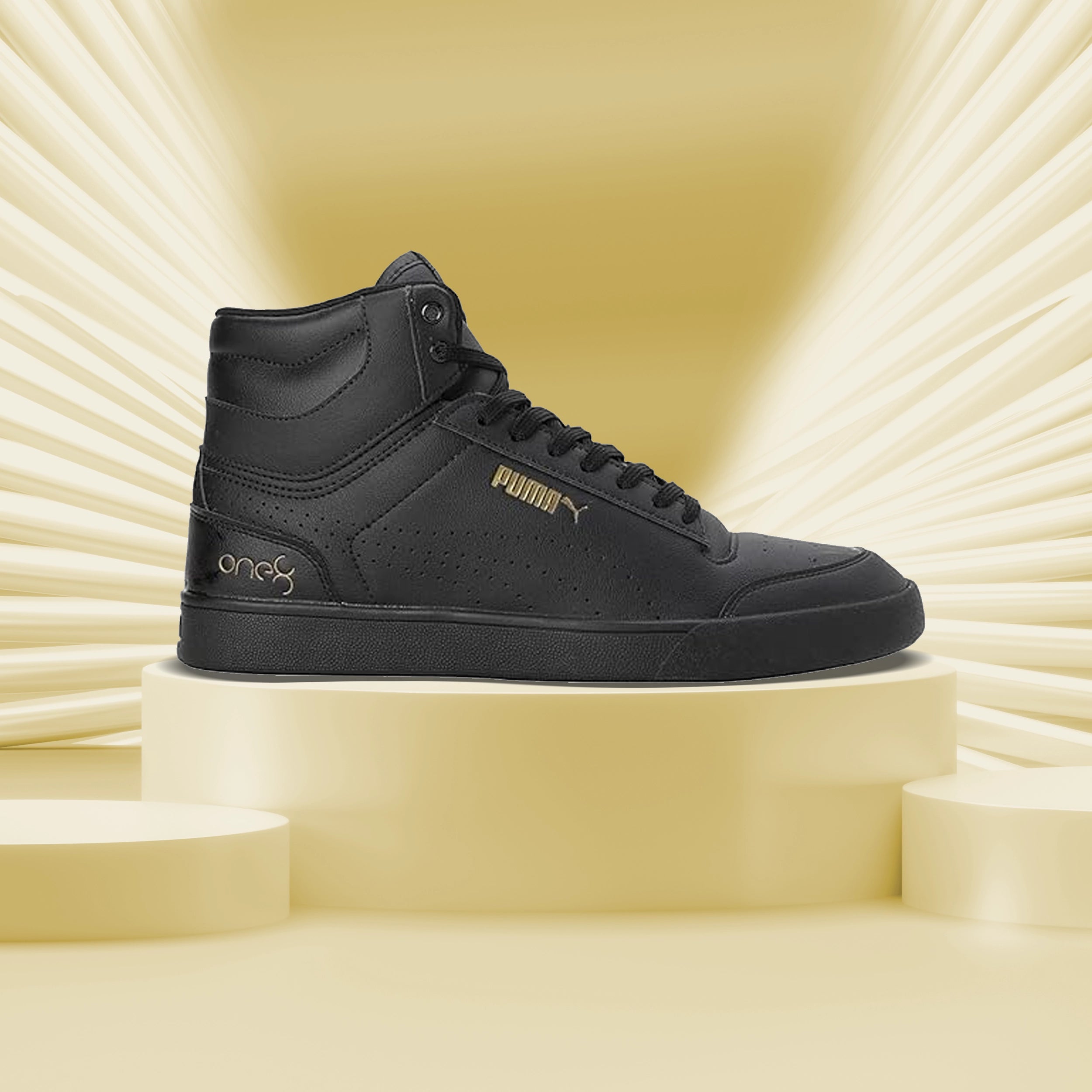 Puma Shuffle Mid one8 Better V2 Men's Sneakers (Black-Team Gold) 39181902