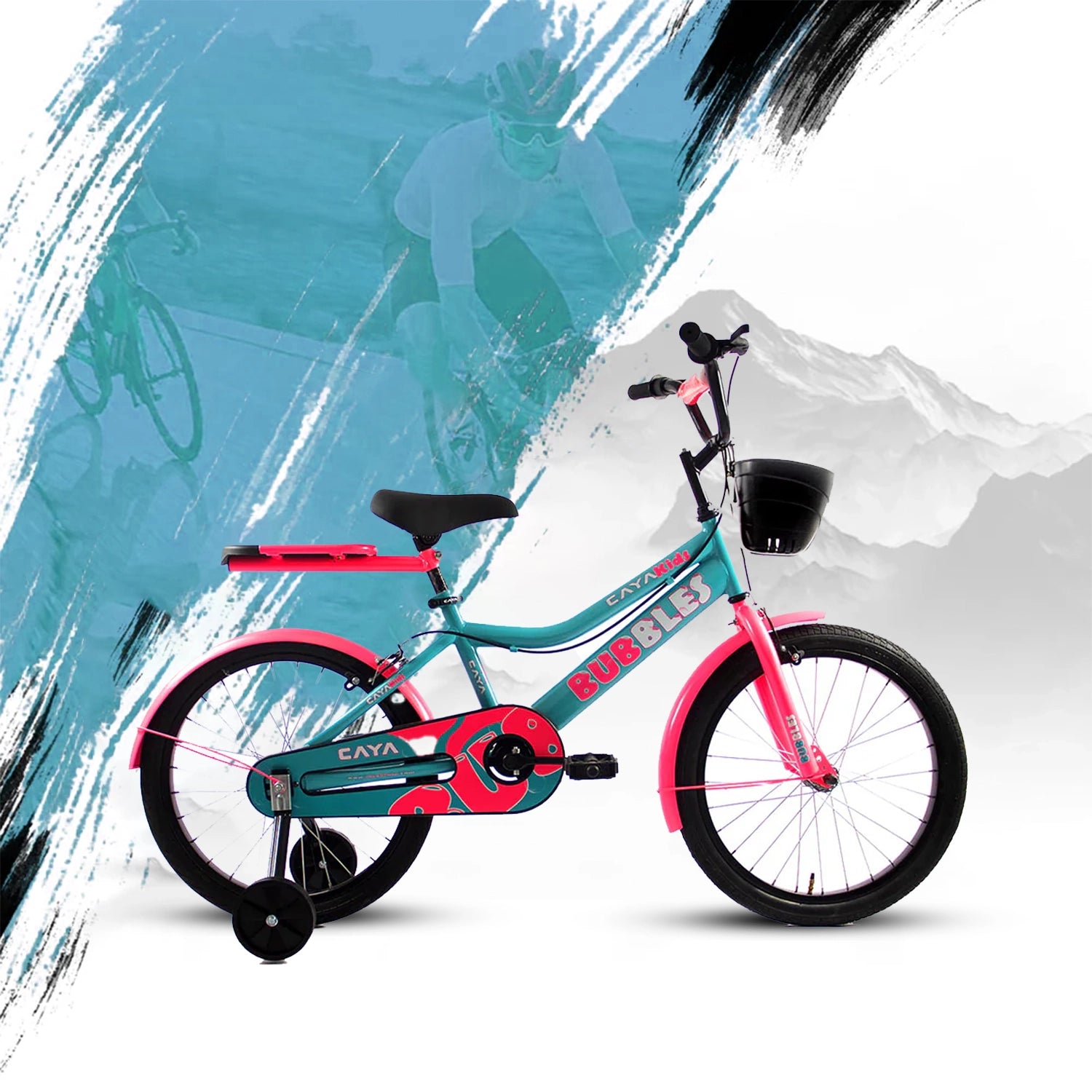 Caya Bubbles 20 Kids Bicycle - Moroccon Blue/ Floro Pink