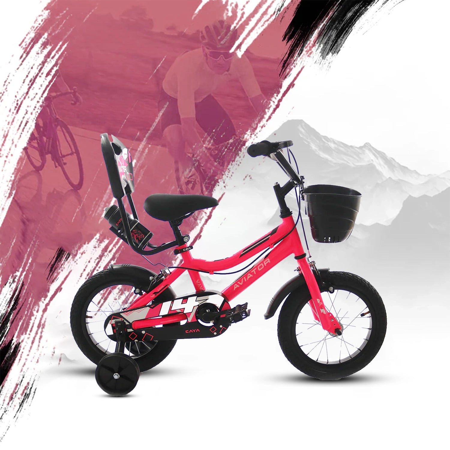 Caya Aviator 14 Unisex Kids Bicycle - Pink