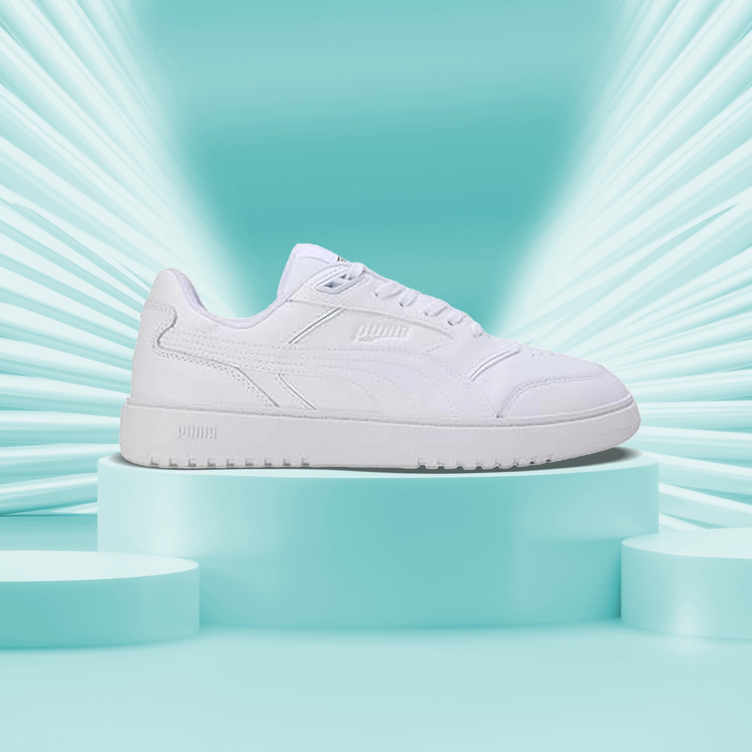 Puma Doublecourt Unisex Sneaker (White-Cool Light Gray) 39328401