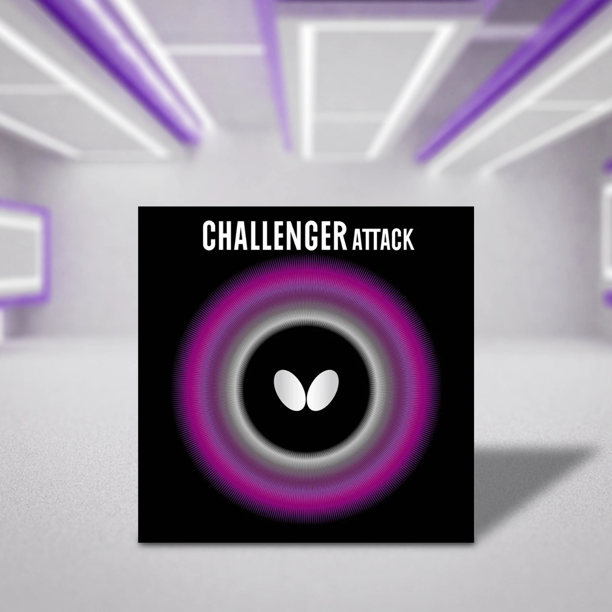 Butterfly Challenger Attack Table Tennis Racquet Rubber - black