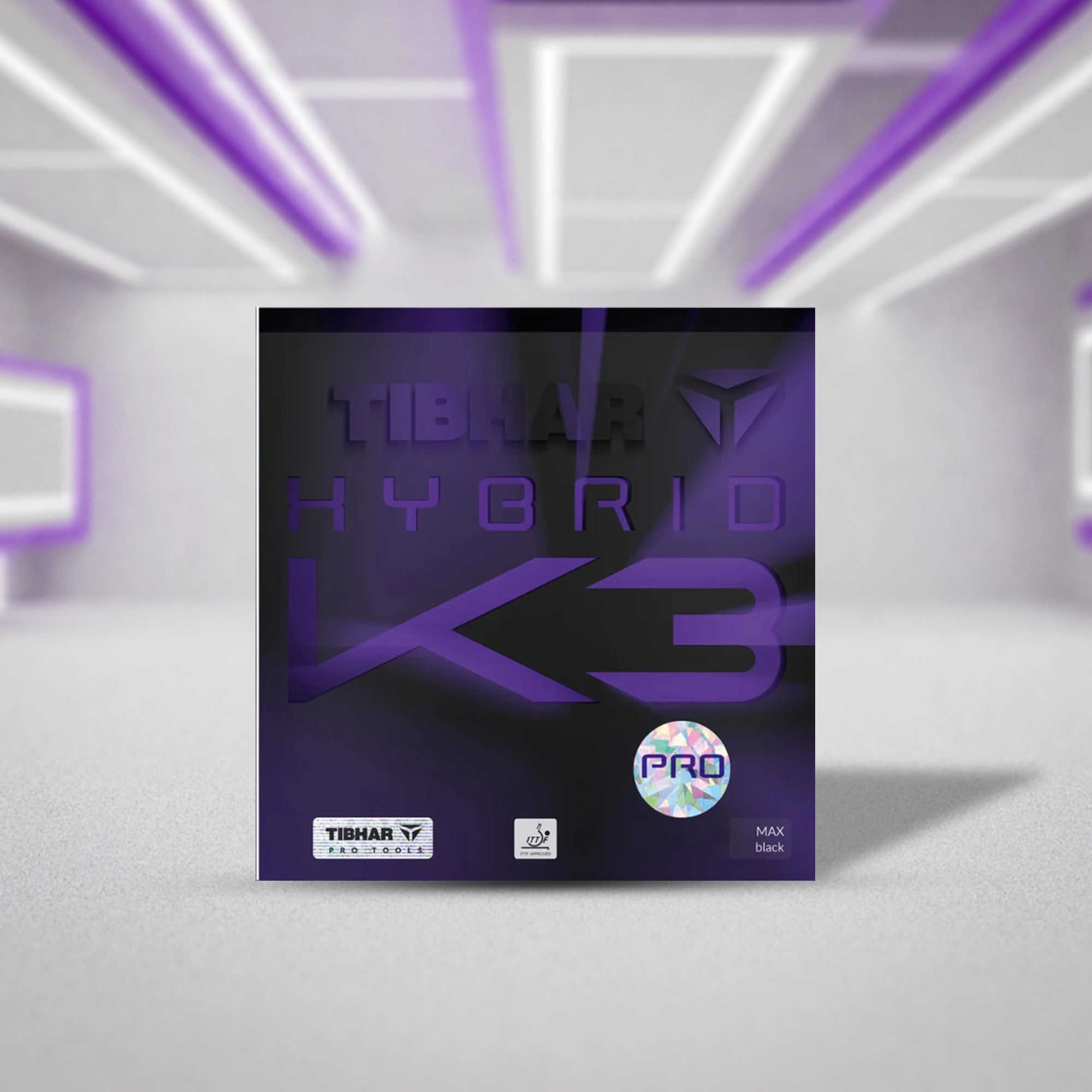 Tibhar Hybrid K3 Max Table Tennis Racquet Rubber - Black