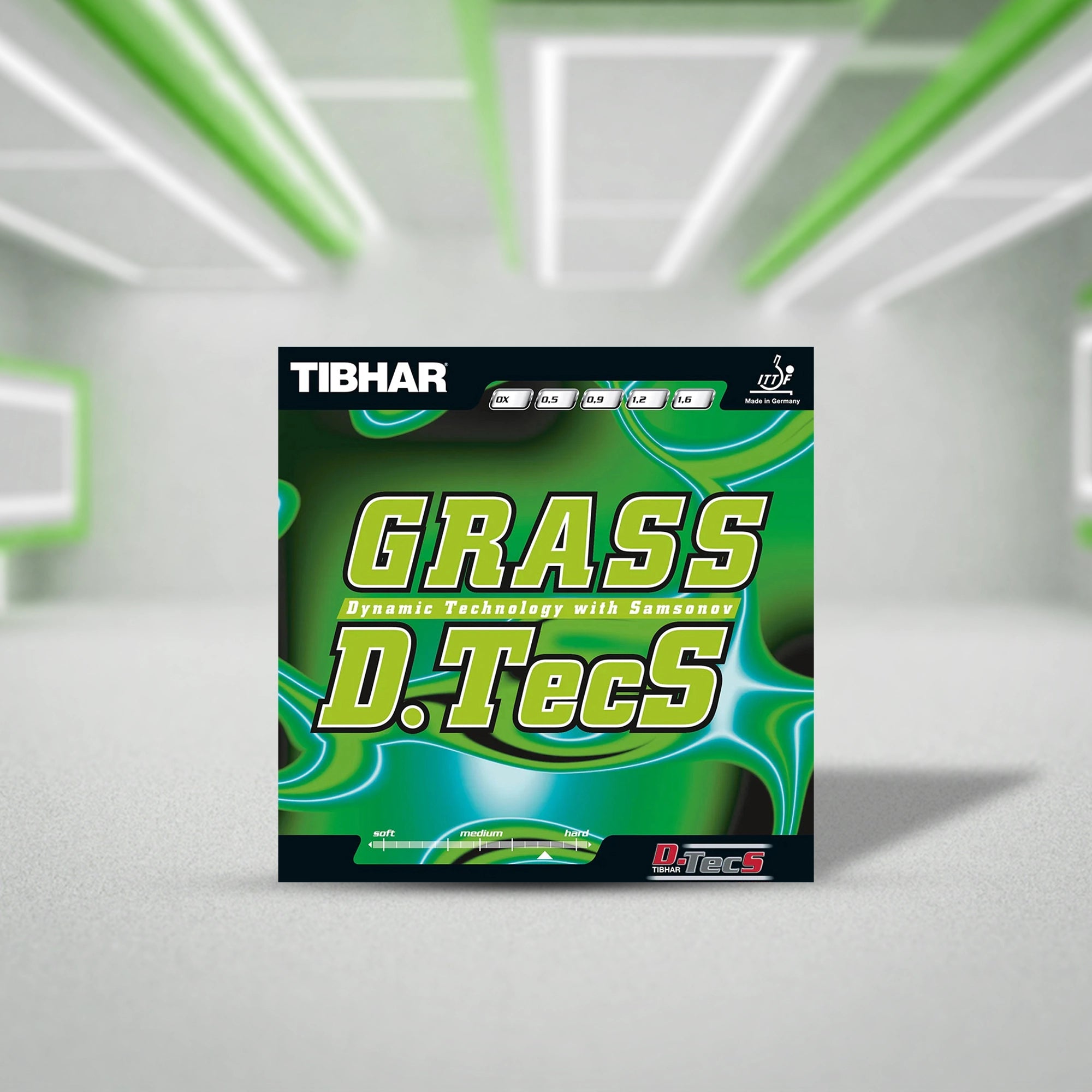 Tibhar Grass D Tech OX Table Tennis Racquet Rubber - Acid Green