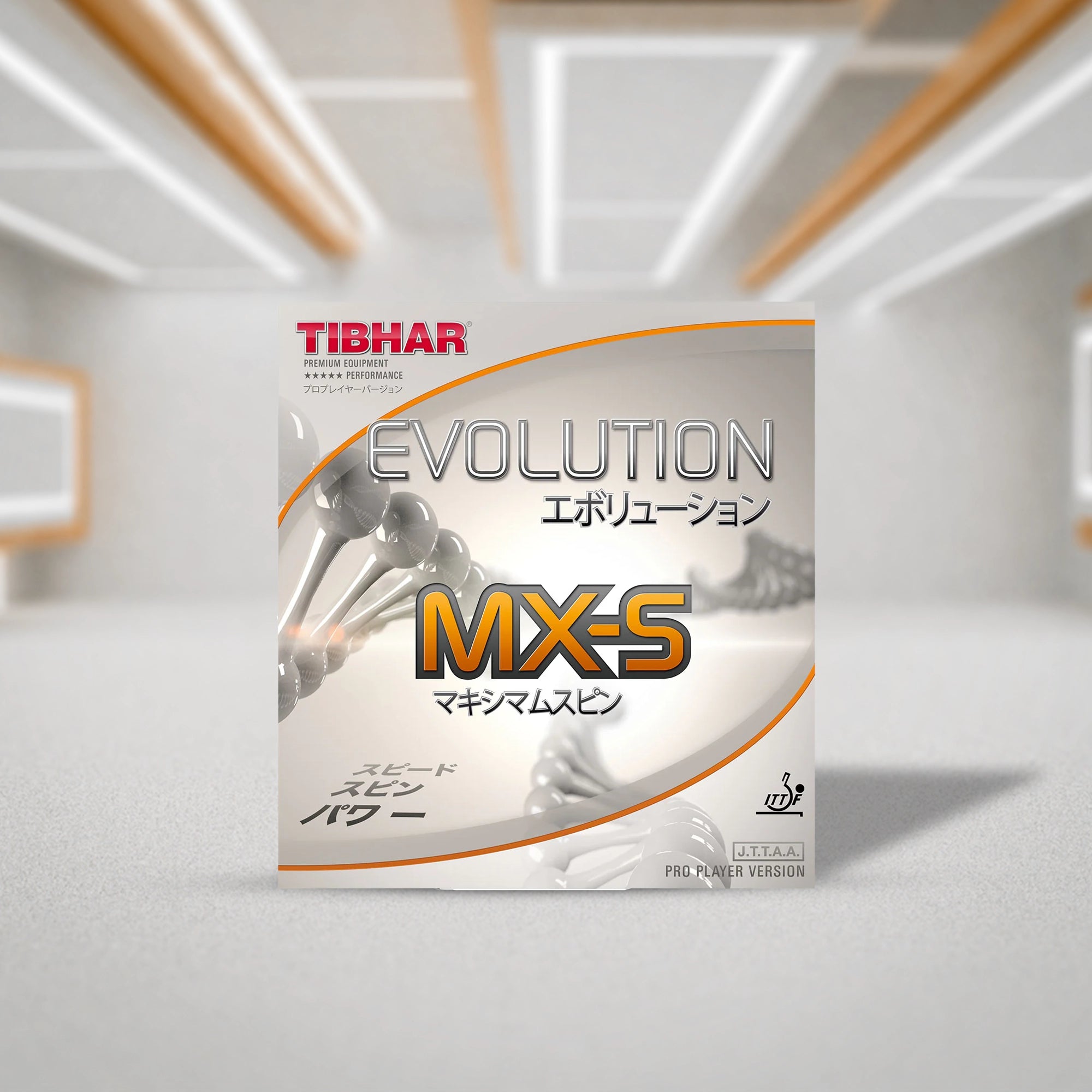 Tibhar Evolution MX-S Table Tennis Racquet Rubber - Red