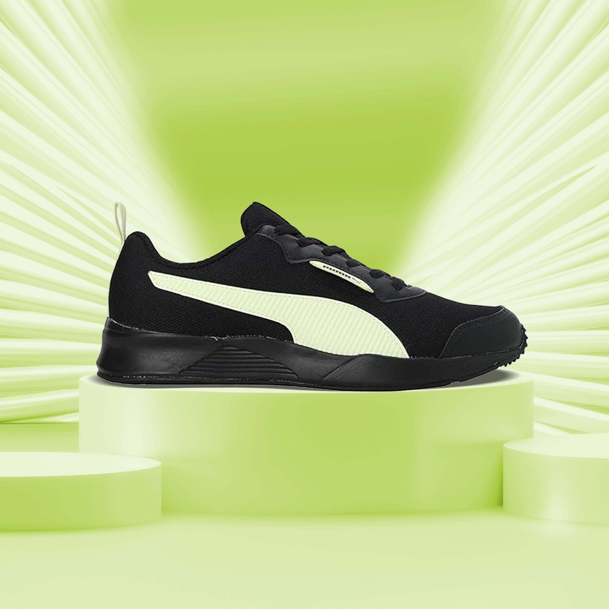 Puma Ampi IDP Men's Sneakers (Black-Pistachio) 38135405