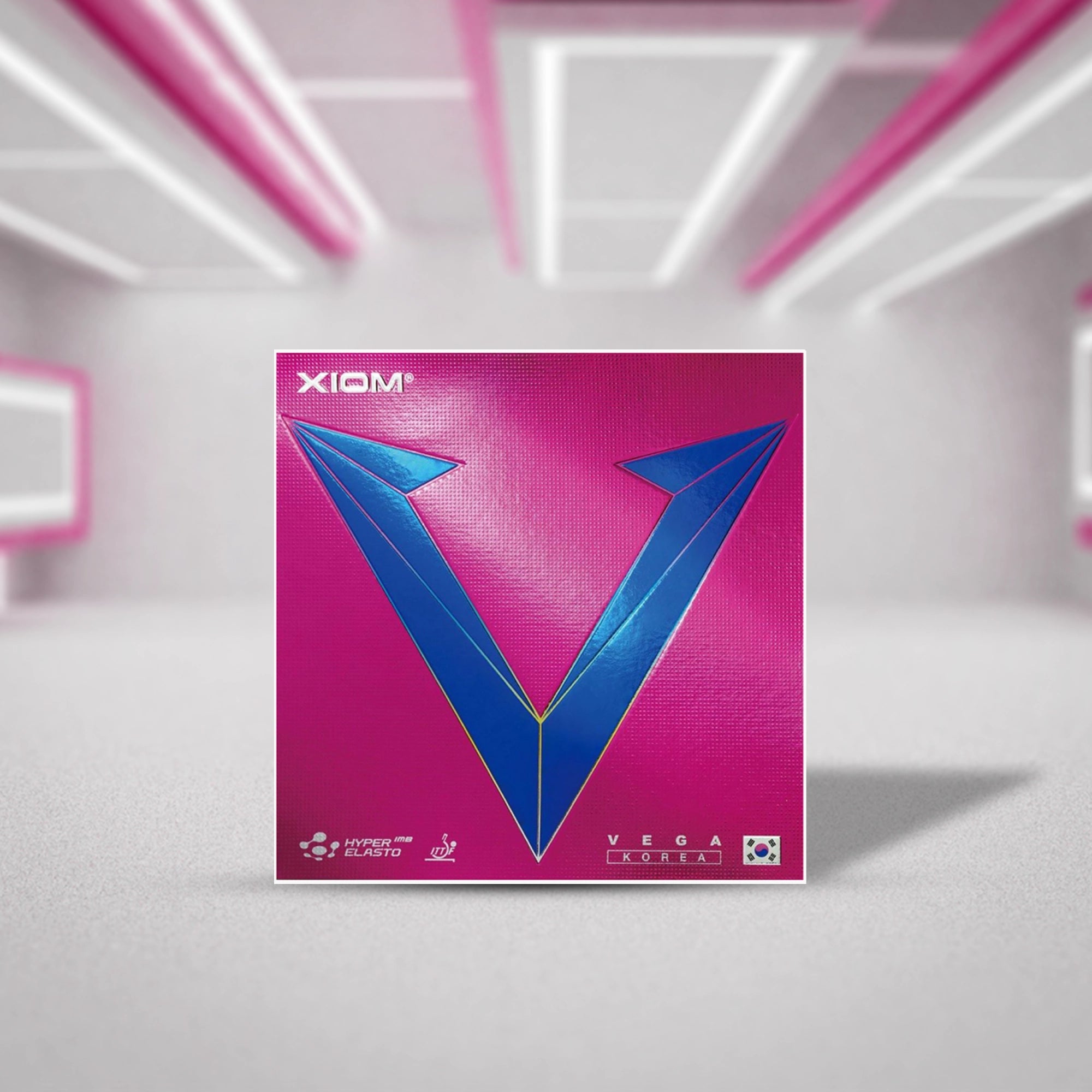 Xiom Vega Euro Table Tennis Racquet Rubber - Red