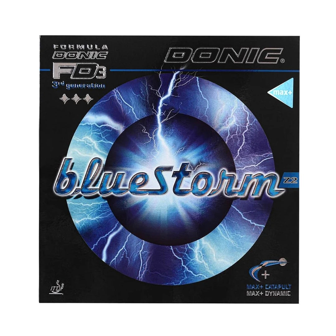 Donic Bluestorm Z2 Max+ Table Tennis Racquet Rubber - Blue