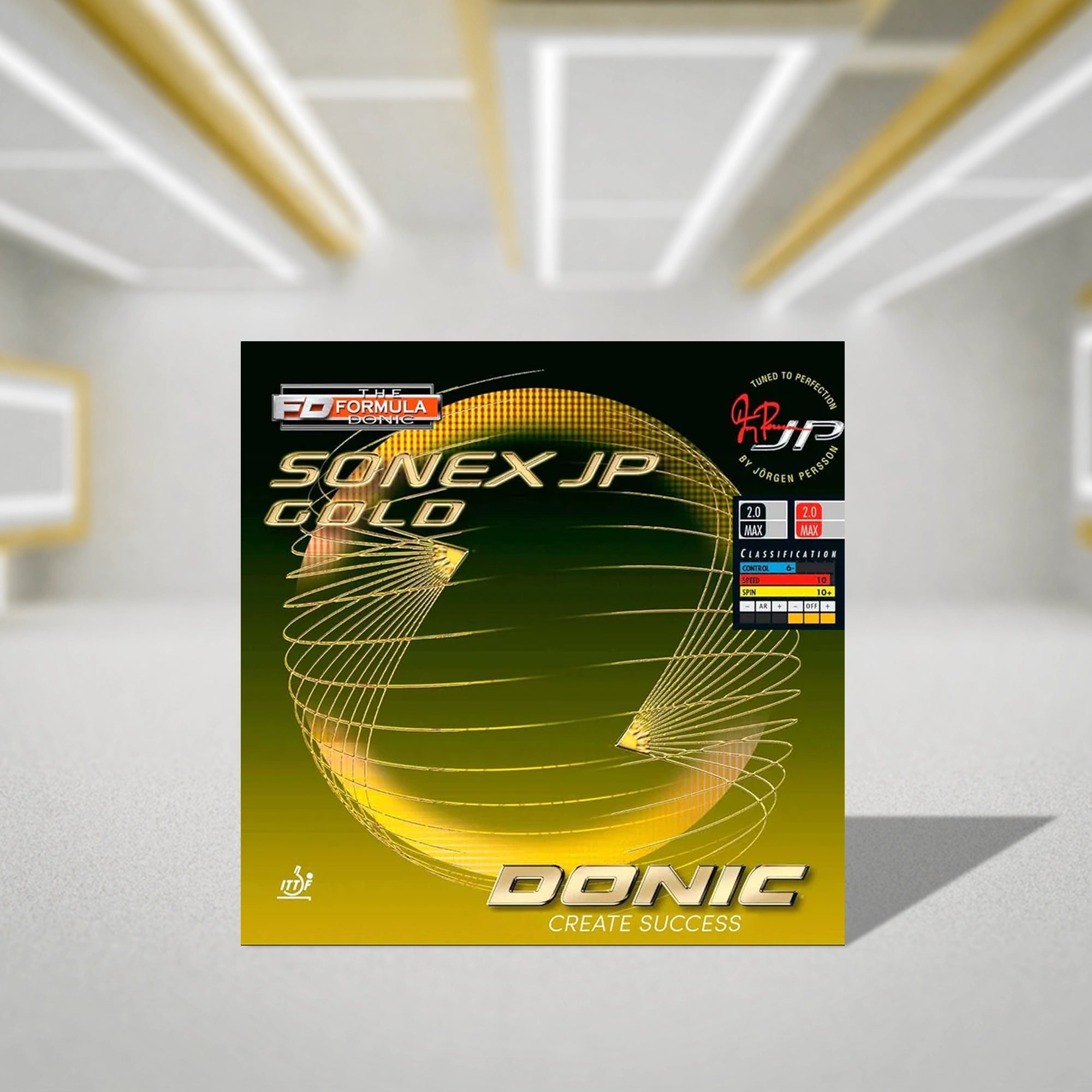 Donic Sonex JP Gold Max Table Tennis Racquet Rubber - Black
