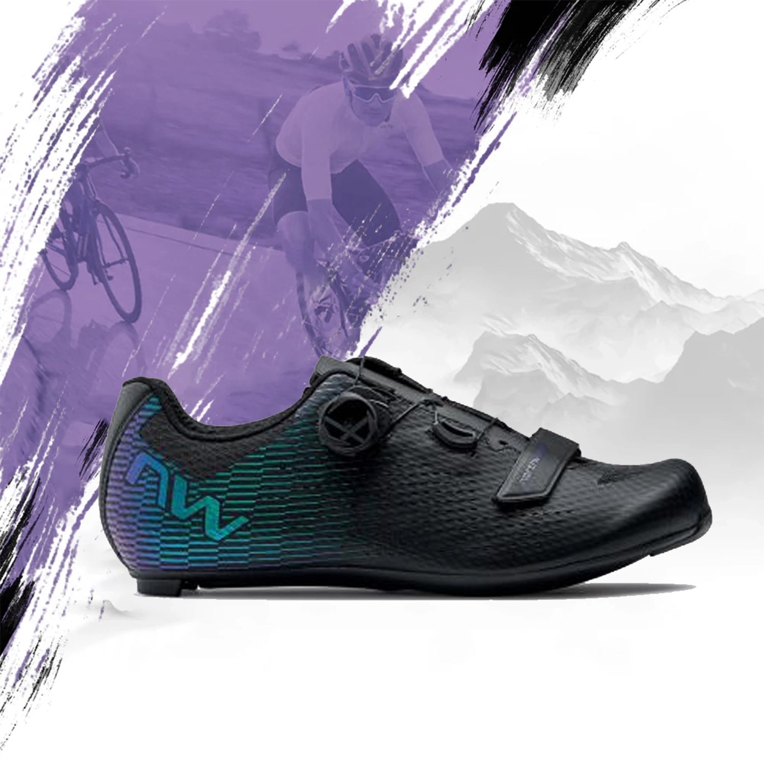 Northwave Storm Carbon 2 Men's Cycling Shoes - Black/Ridescent