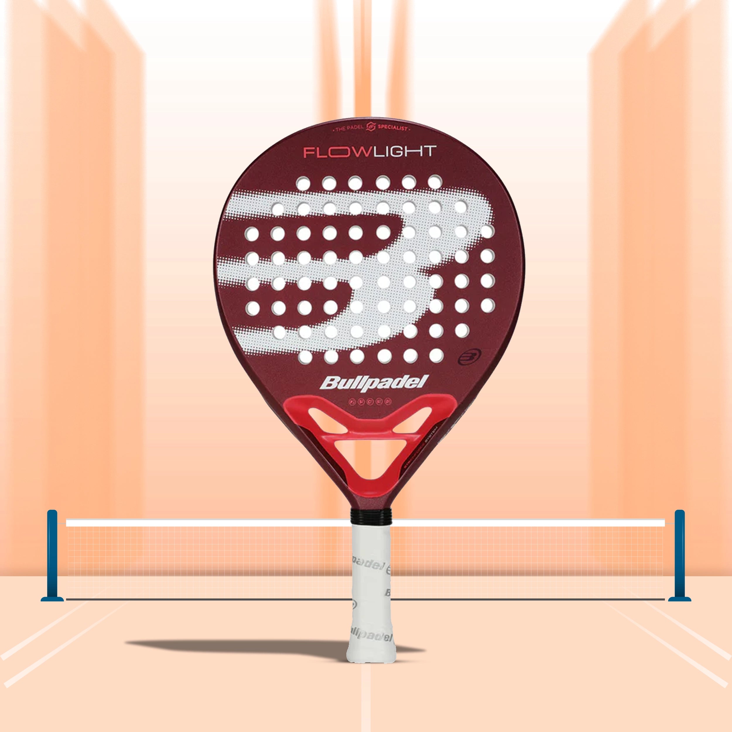 Bullpadel Flow Light 2025 Padel Racket - Red