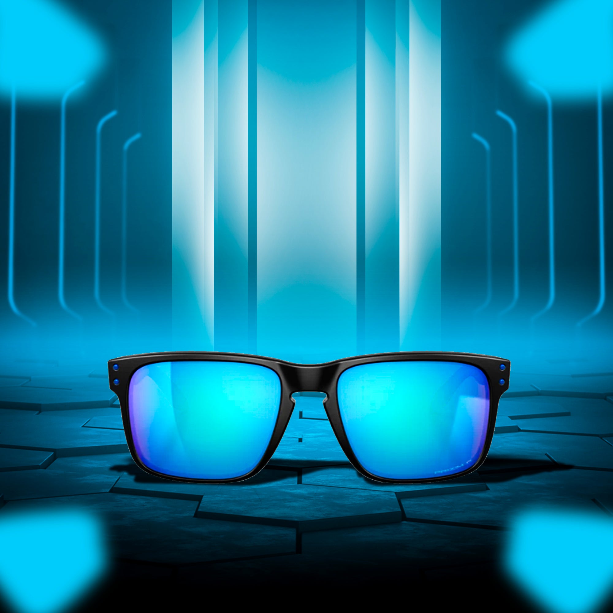 Oakley Holbrook Matte Black Prizm Sapphire Irid Polar Sunglass - InstaSport