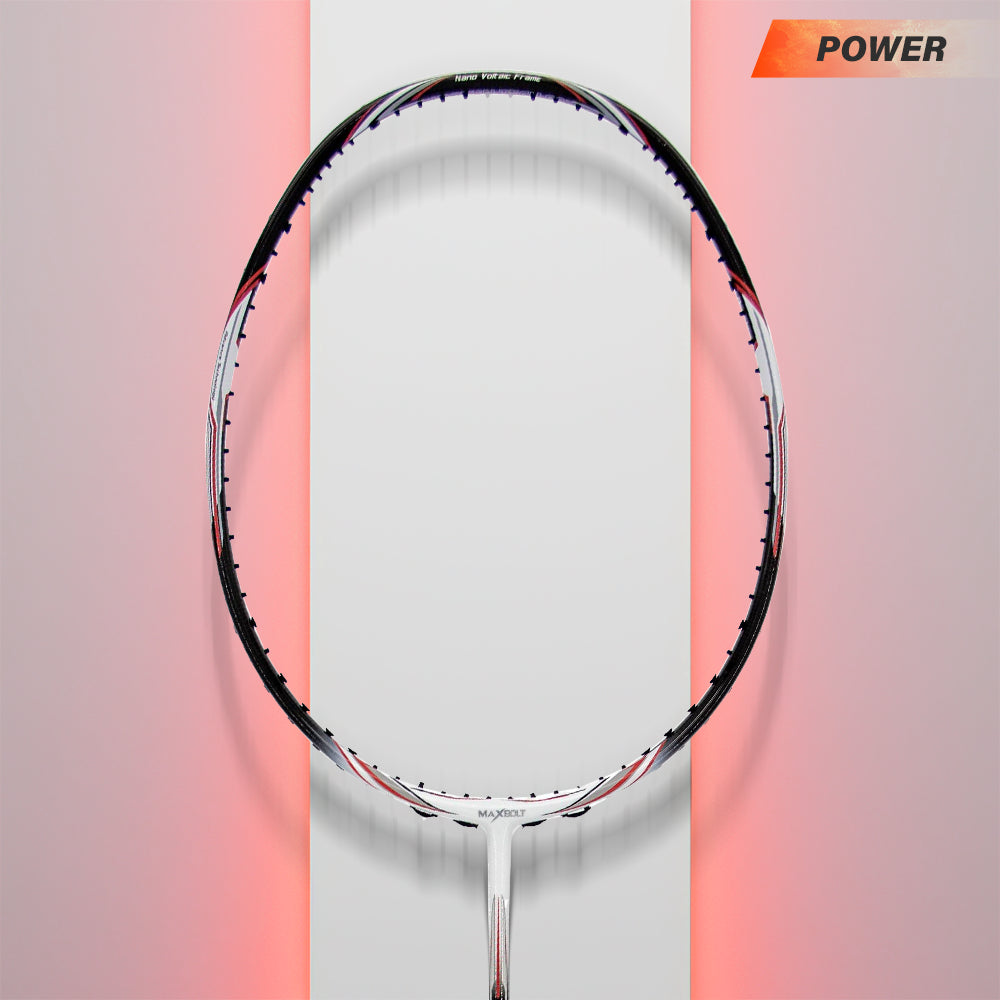 Maxbolt Woven Tech 90 Badminton Racket (Red/ White) - InstaSport