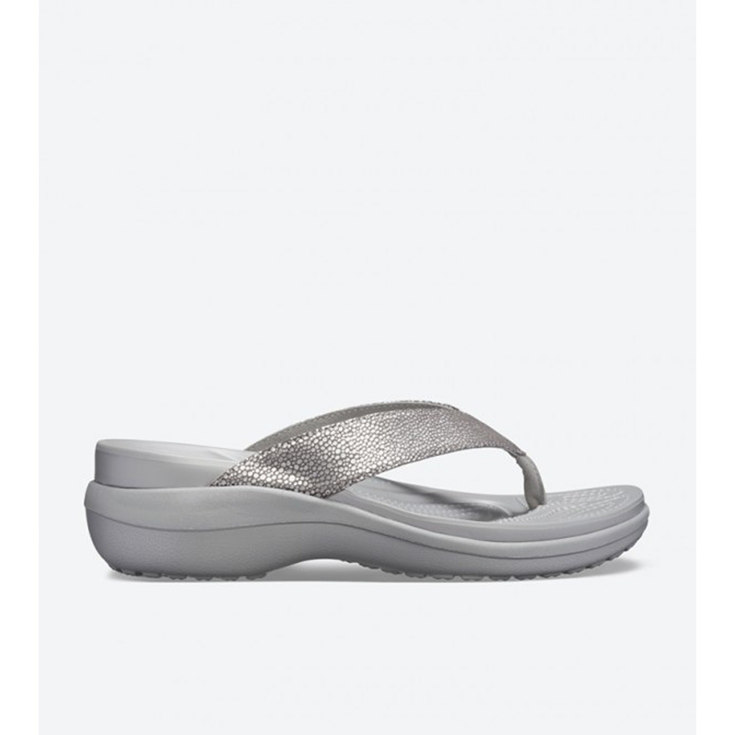 Crocs Women's Capri MetallicTxt Wedge Flip W Flip-Flops