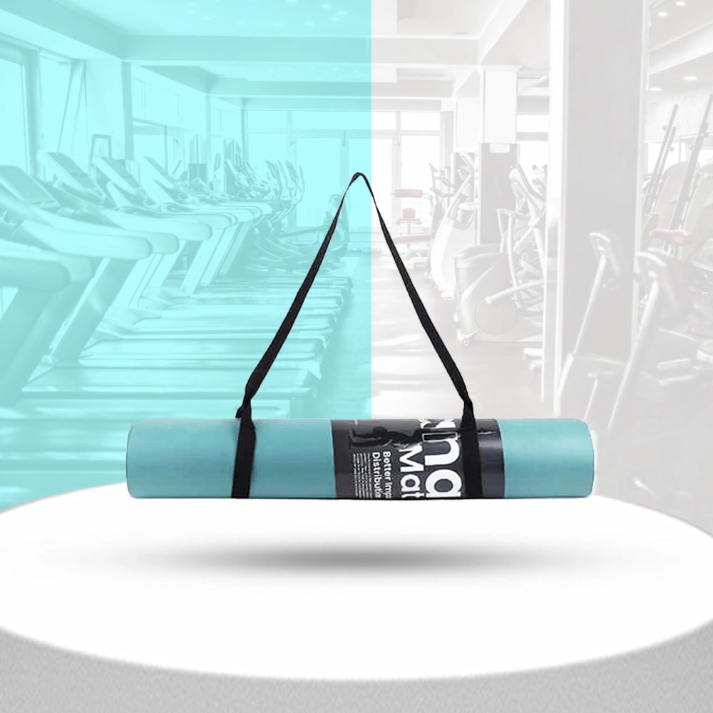 The Cube Prana PU Yoga Mat 4.5MM - Charcoal/Olive Grove/Nirvana Blue