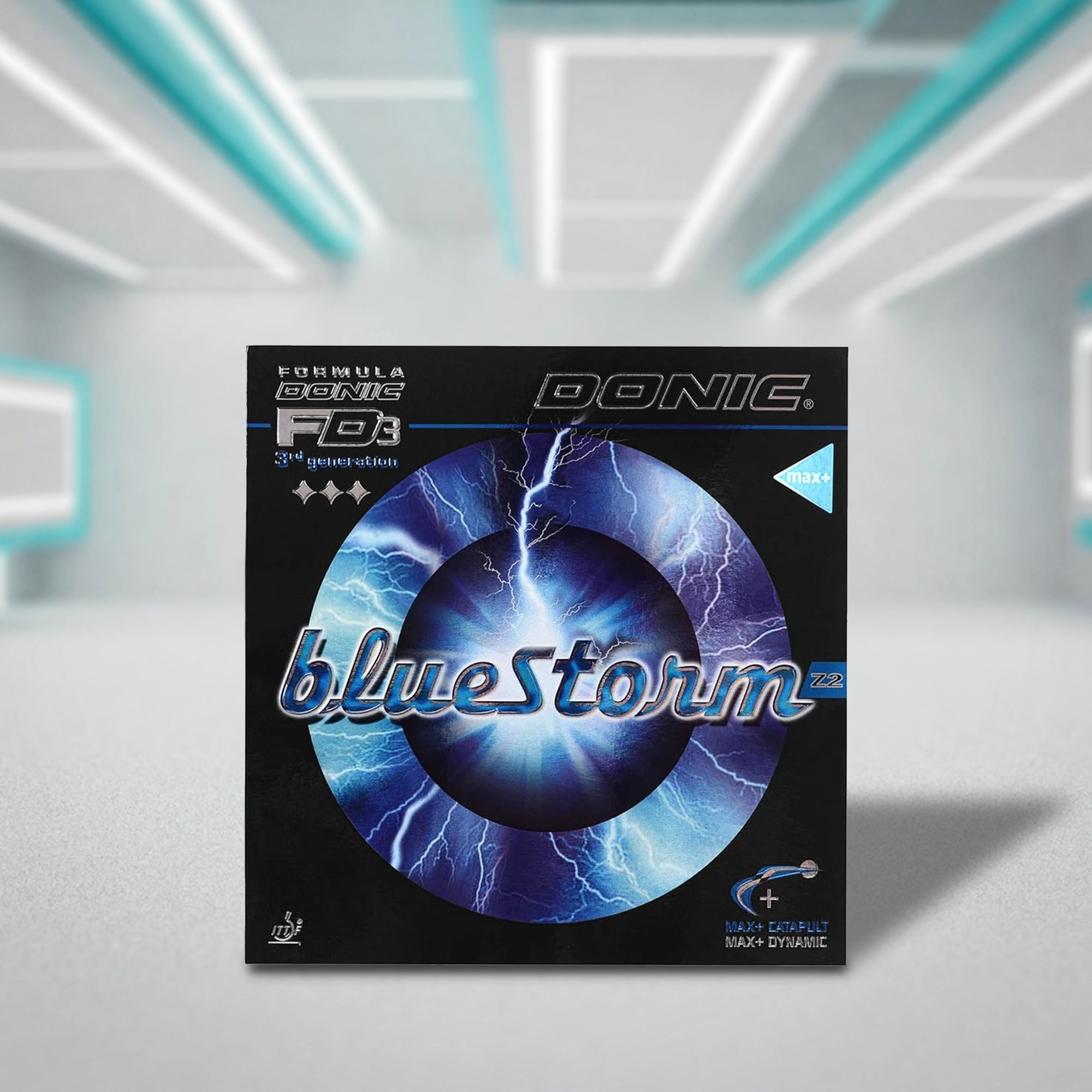 Donic Bluestorm Z2 Max+ Table Tennis Racquet Rubber - Blue