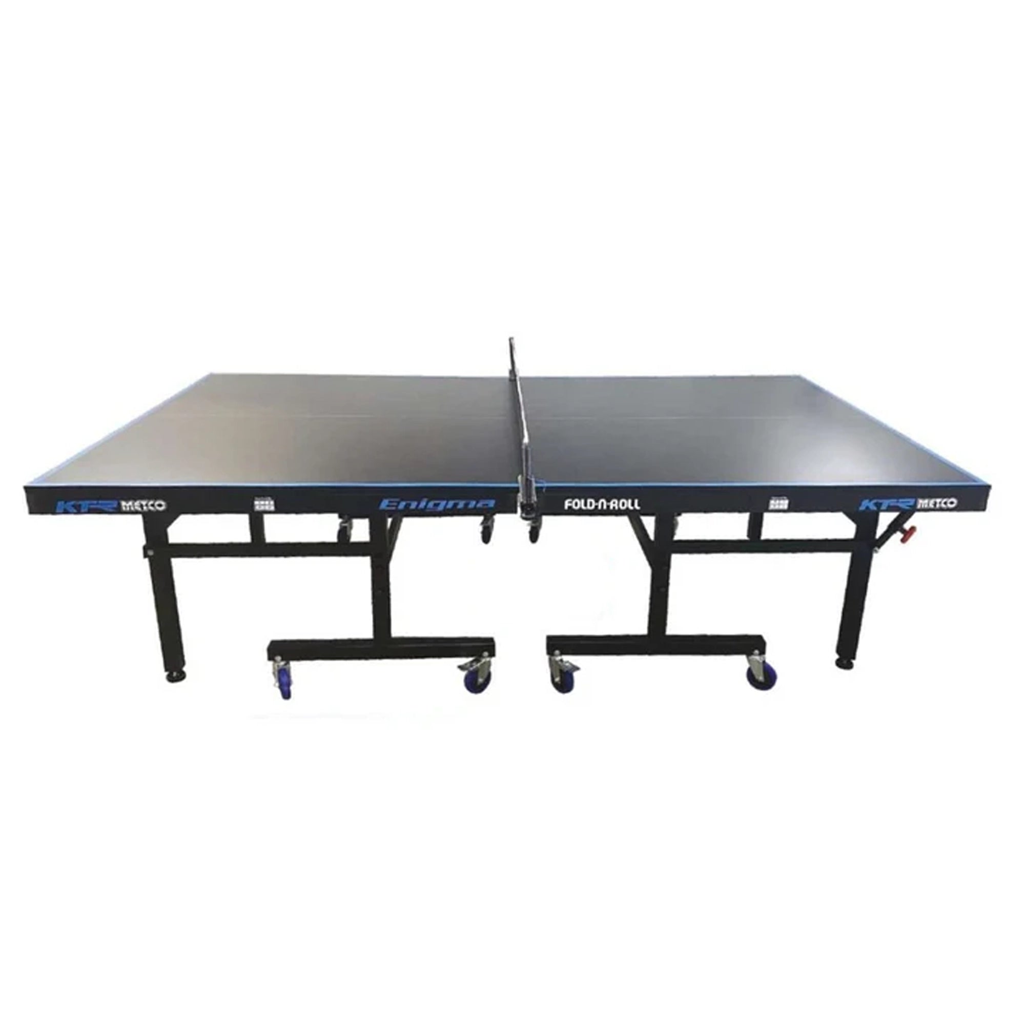 KTR Metco Enigma Black Table Tennis Table - Black/Blue