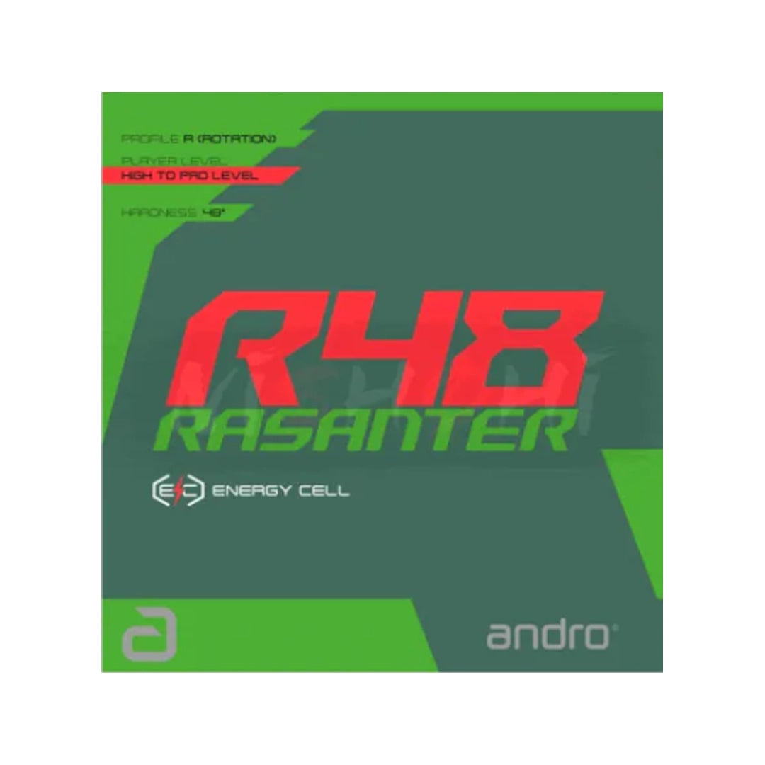 Andro Rasanter R48 Ultramax Table Tennis Racquet Rubber - Red