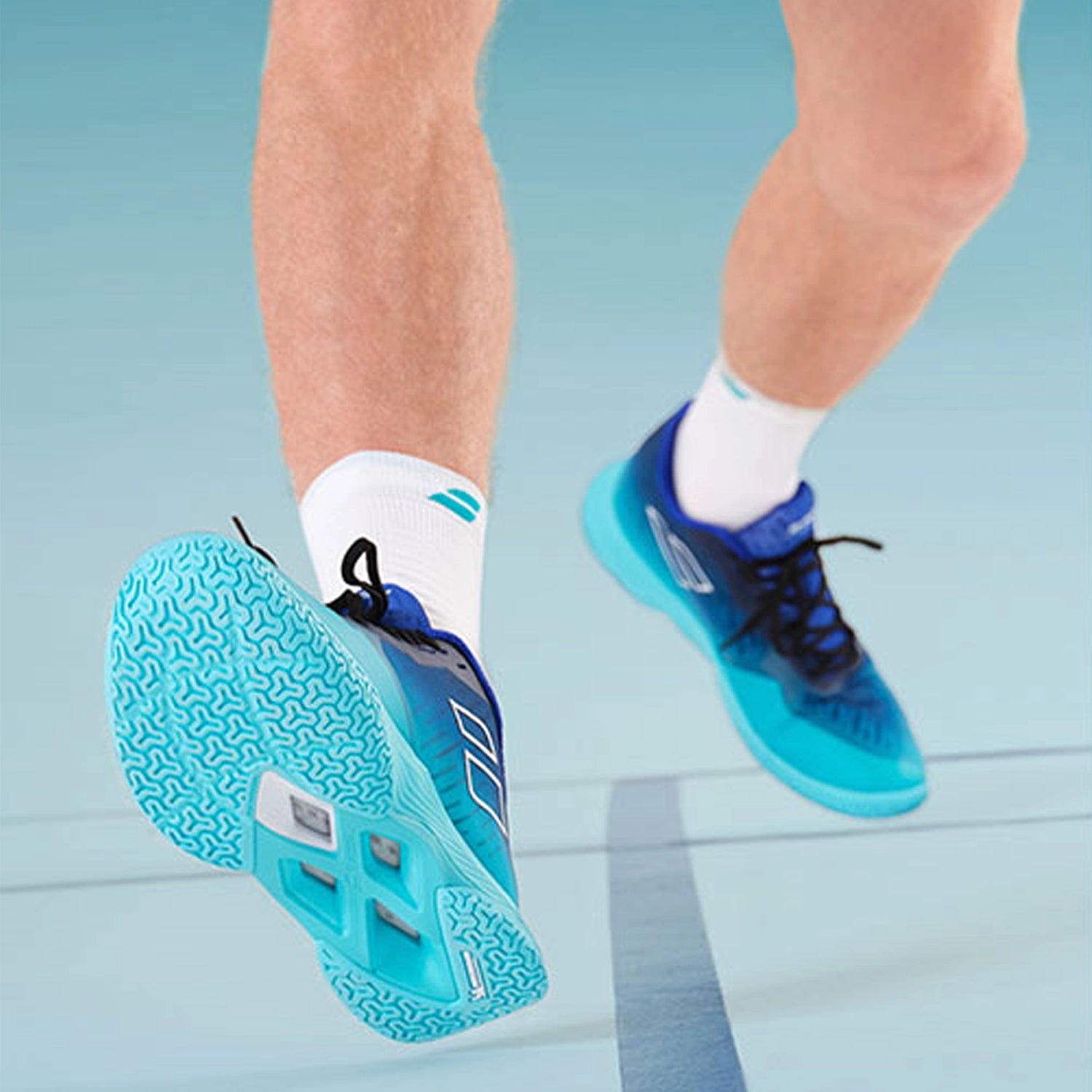 Babolat Shadow Tour 5 Badminton Shoes for Men (Ceramic Blue)
