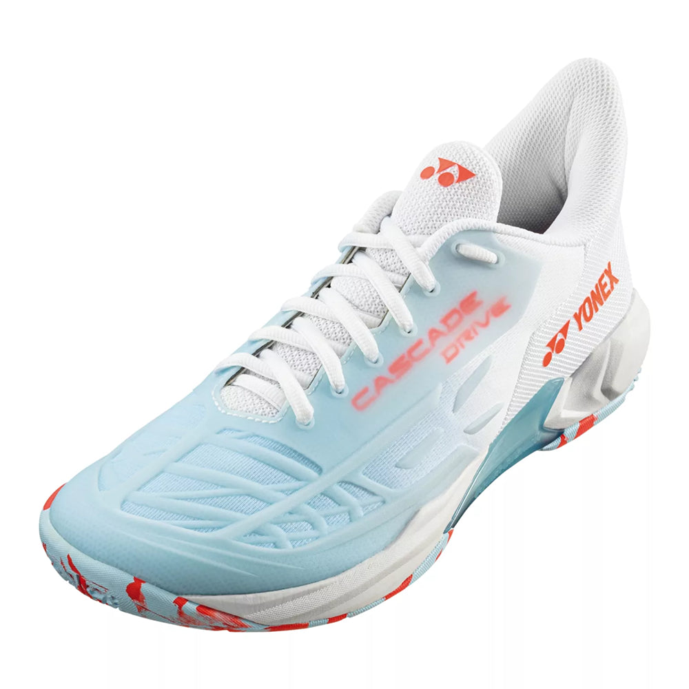 YONEX Power Cushion Cascade Drive 2 Badminton Shoes - White/ Water Blue - InstaSport