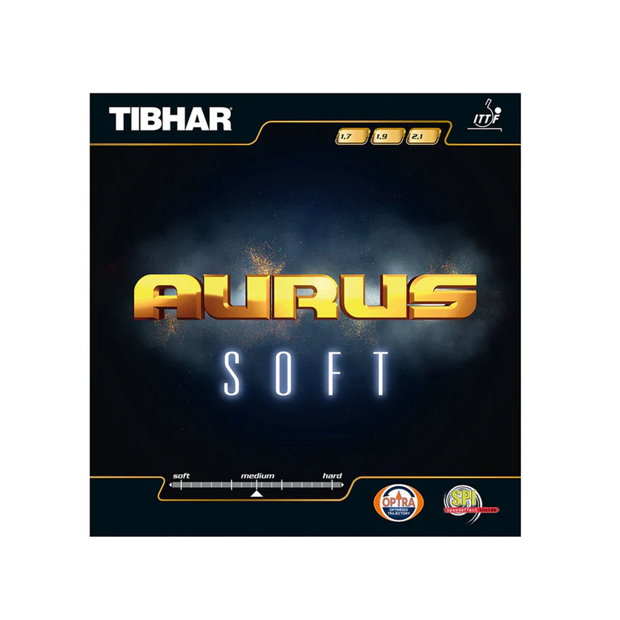Tibhar Aurus Soft 2.1 Table Tennis Rubber - Black